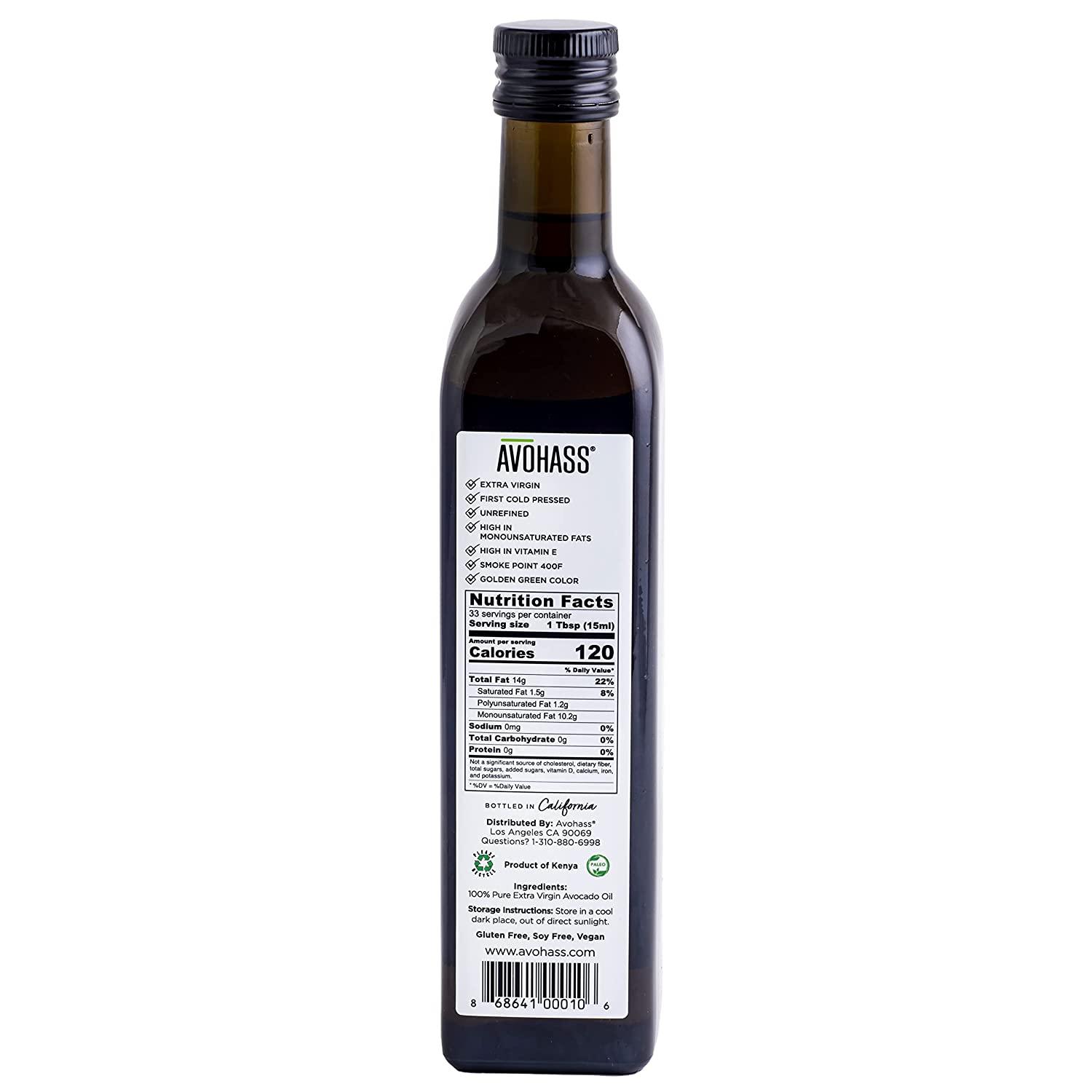 Avohass Kenya Extra Virgin Avocado Oil 16.9 fl oz Bottle