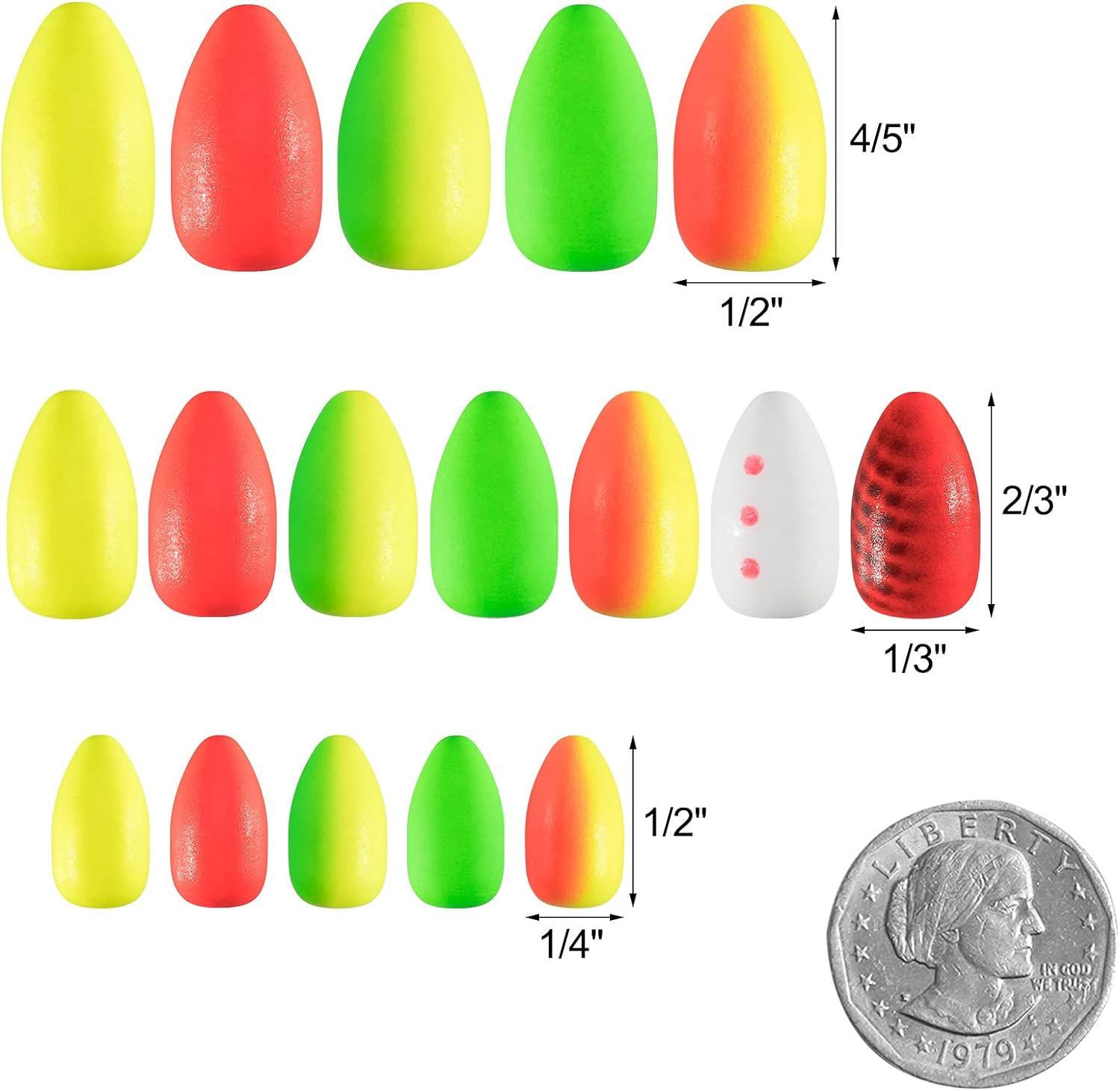 Dr.Fish 30 Pack Oval Foam Floats Trout Floats Fishing Rig Floats