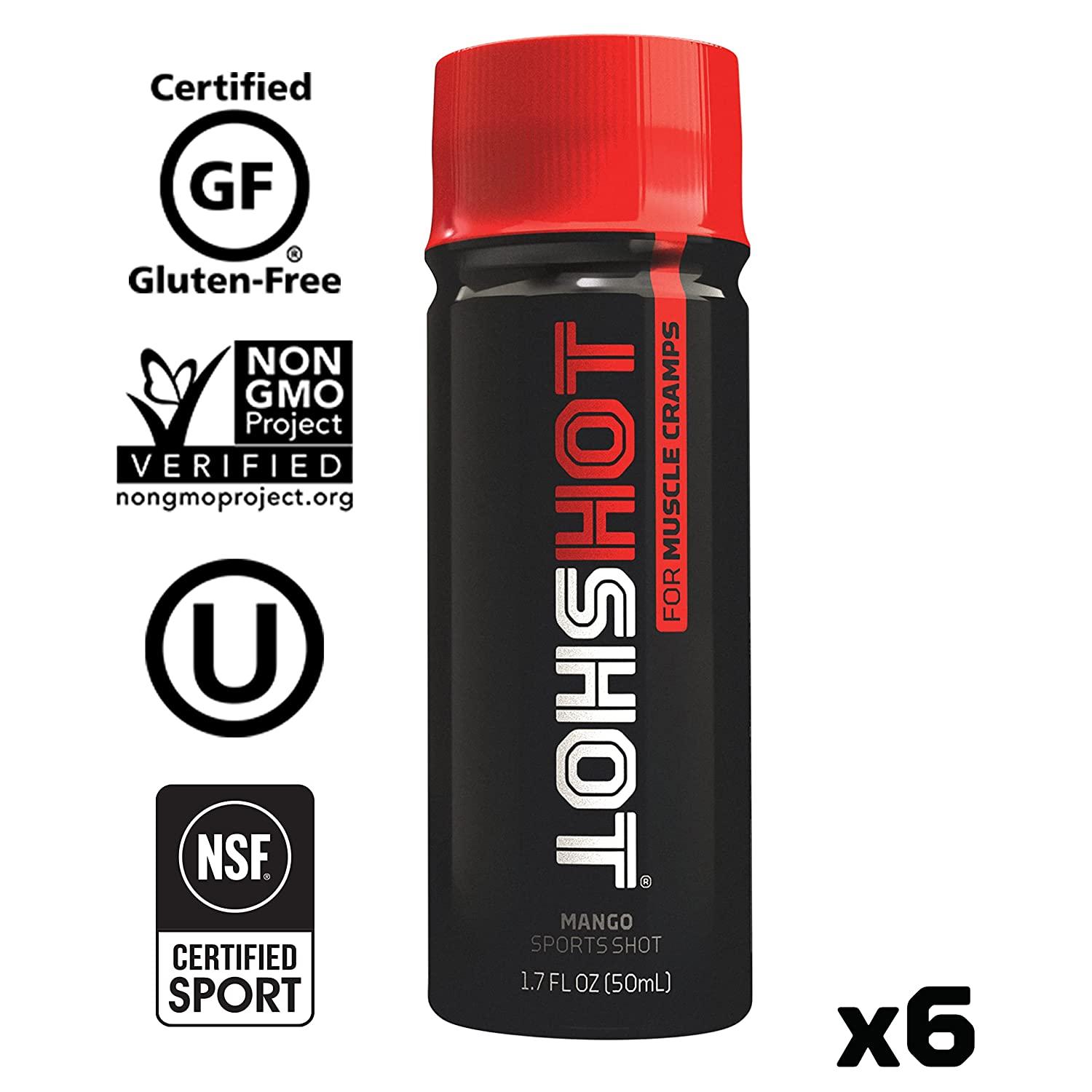 HOTSHOT Sports Shot Muscle Cramp Relief, All Natural, Works in Minutes