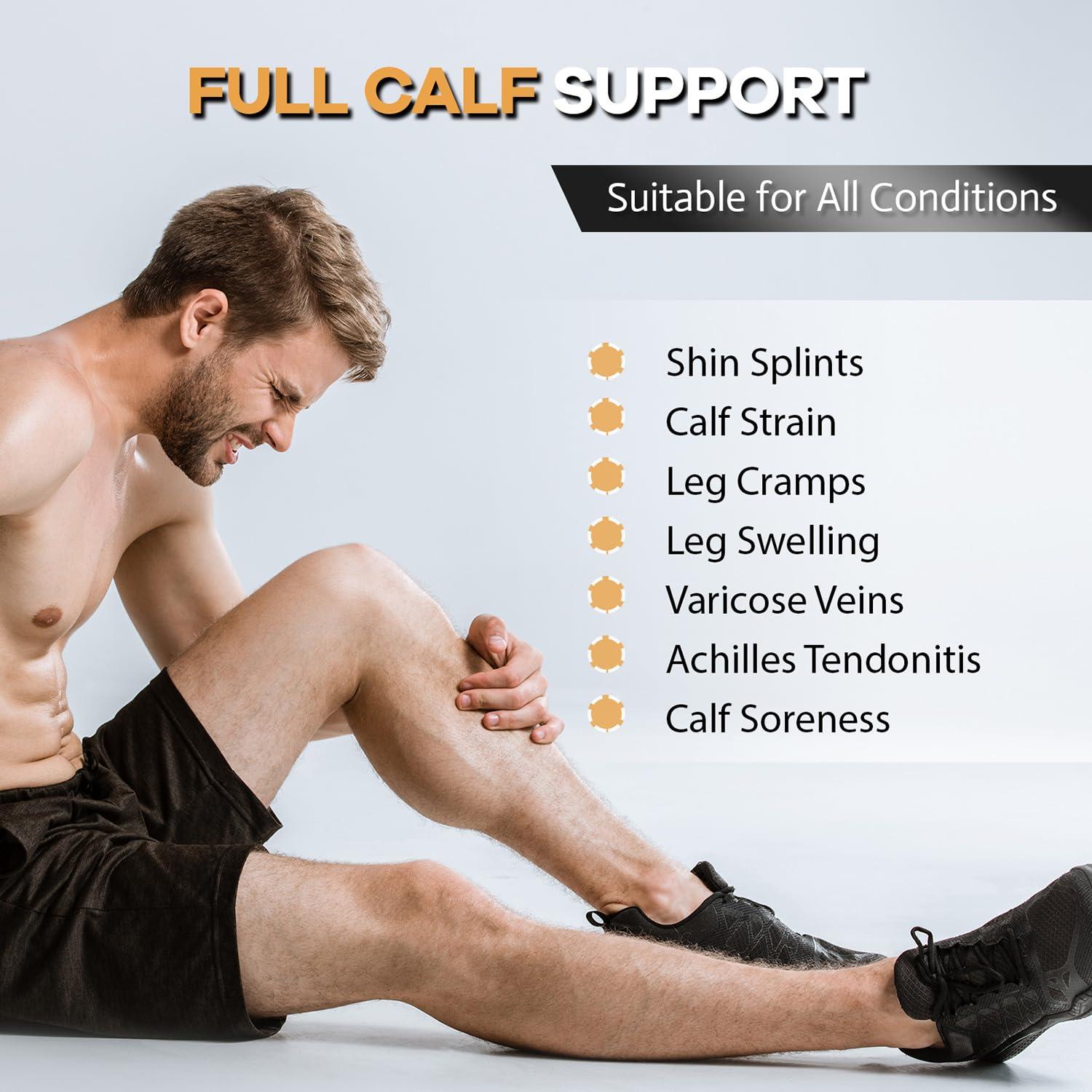 Shop Copper Calf Compression Sleeves for Men Women Pain Relief