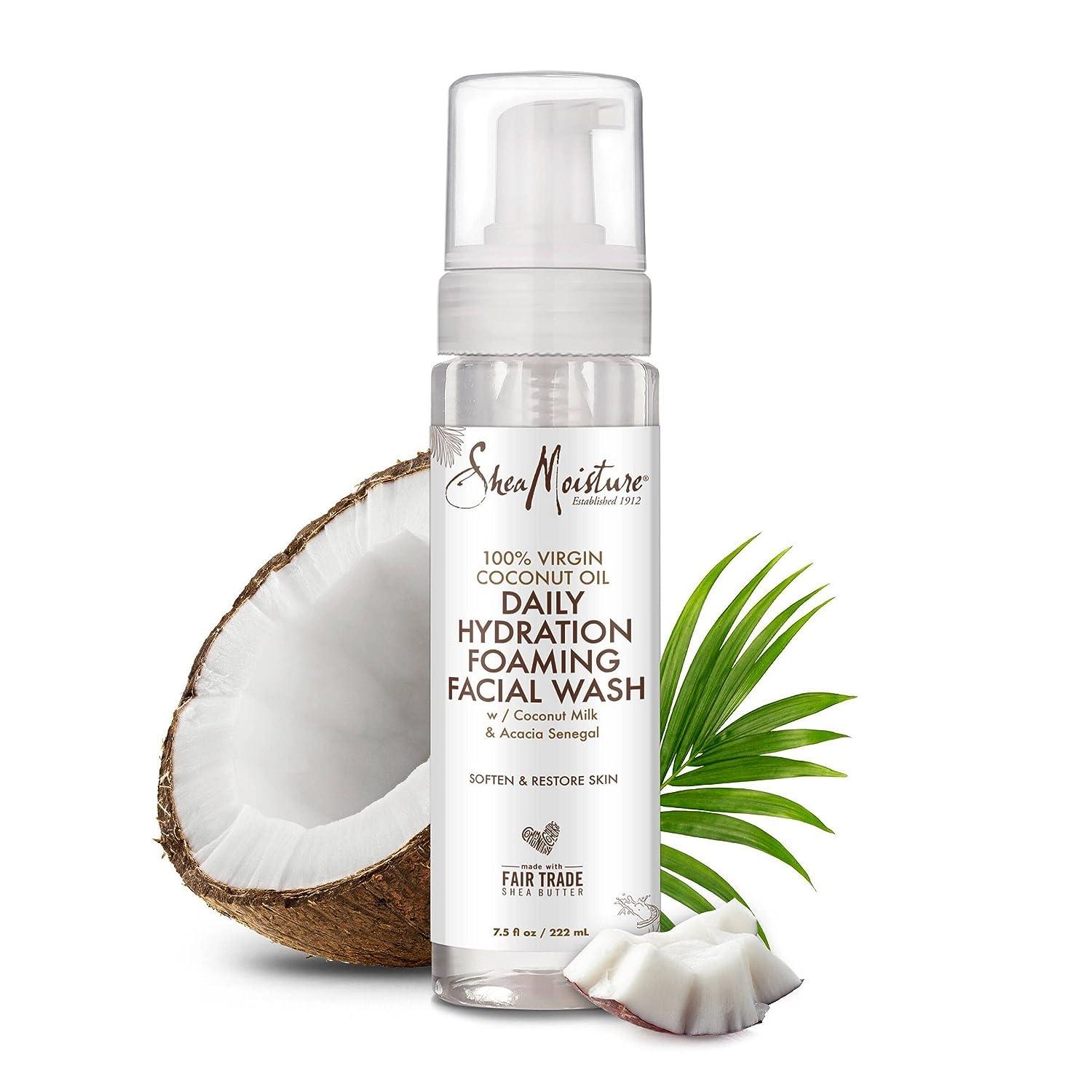 SheaMoisture 100 Virgin Coconut Daily Hydration Foaming Facial Wash 7.