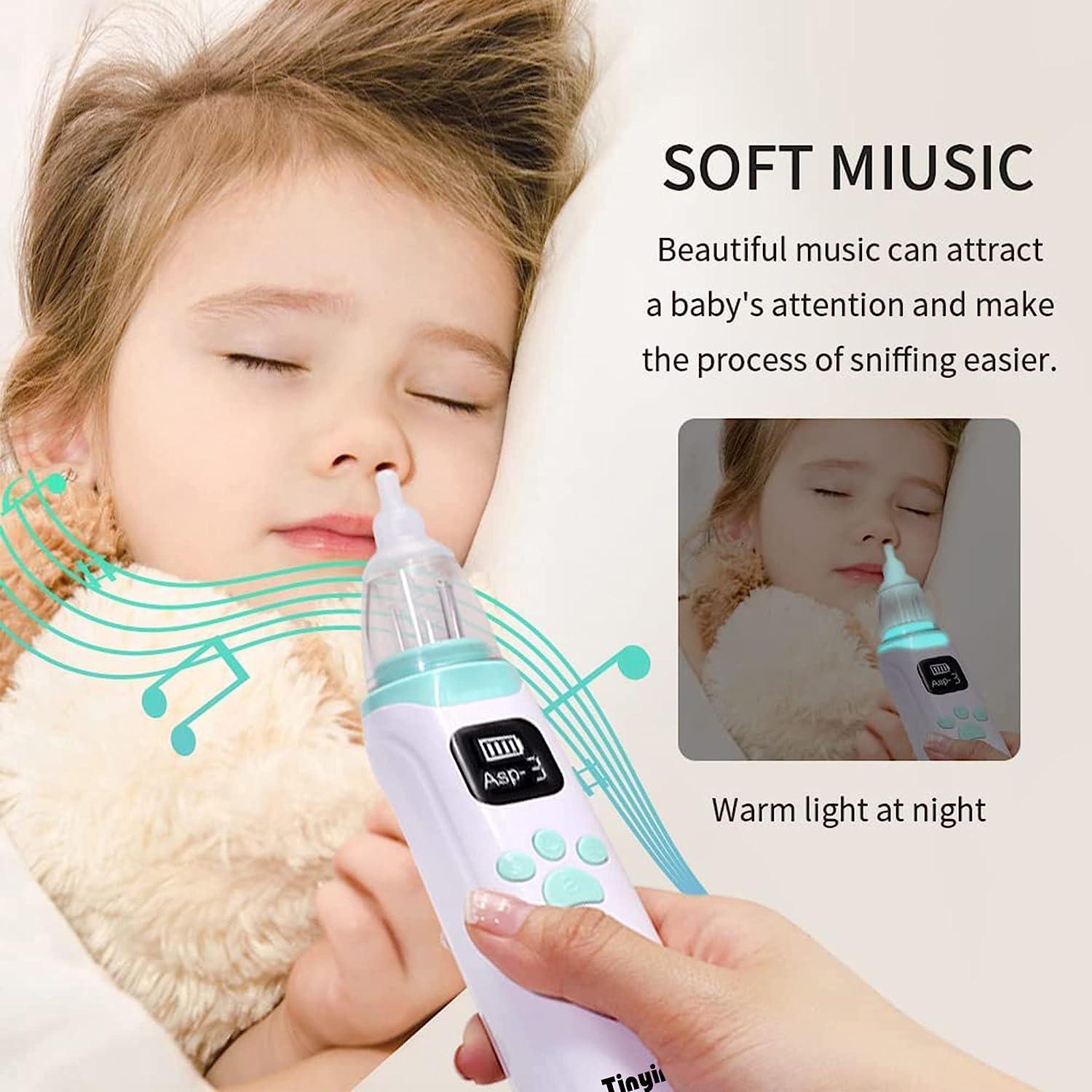 Tinyimi Baby Nasal Aspirator Baby Nose Sucker & Cleaner Nasal Aspirator for  Baby with Pause & Music & Light Soothing Function Safe Hygienic and Quick  Operated Nose Cleaner