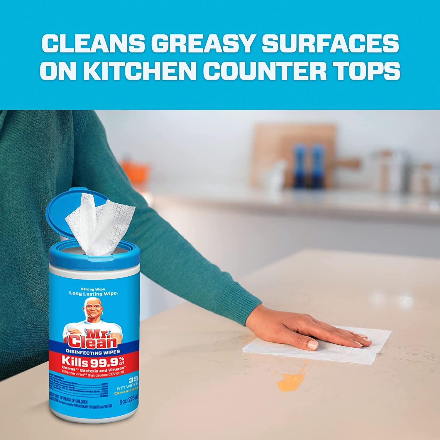Mr Clean Citrus Disinfecting Sanitizing Wipes - 75 Count (Pack of 3)