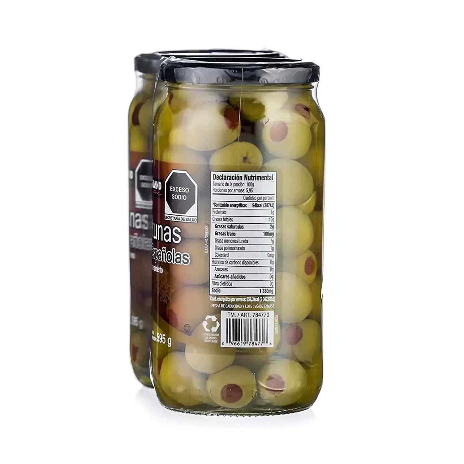 Kirkland Signature Spanish Queen Olives Stuffed with Pimiento 21 oz