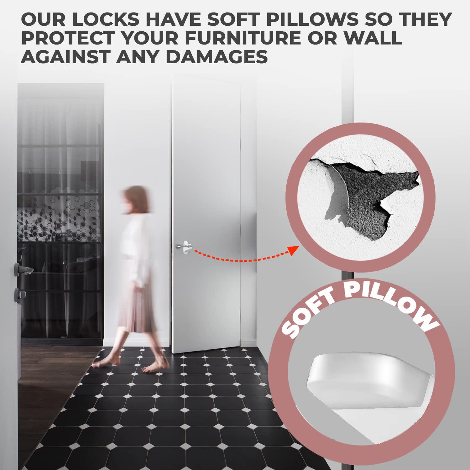 Door Lever Lock (3 Pack +Gift) Child Door Locks for Kids Safety Lever