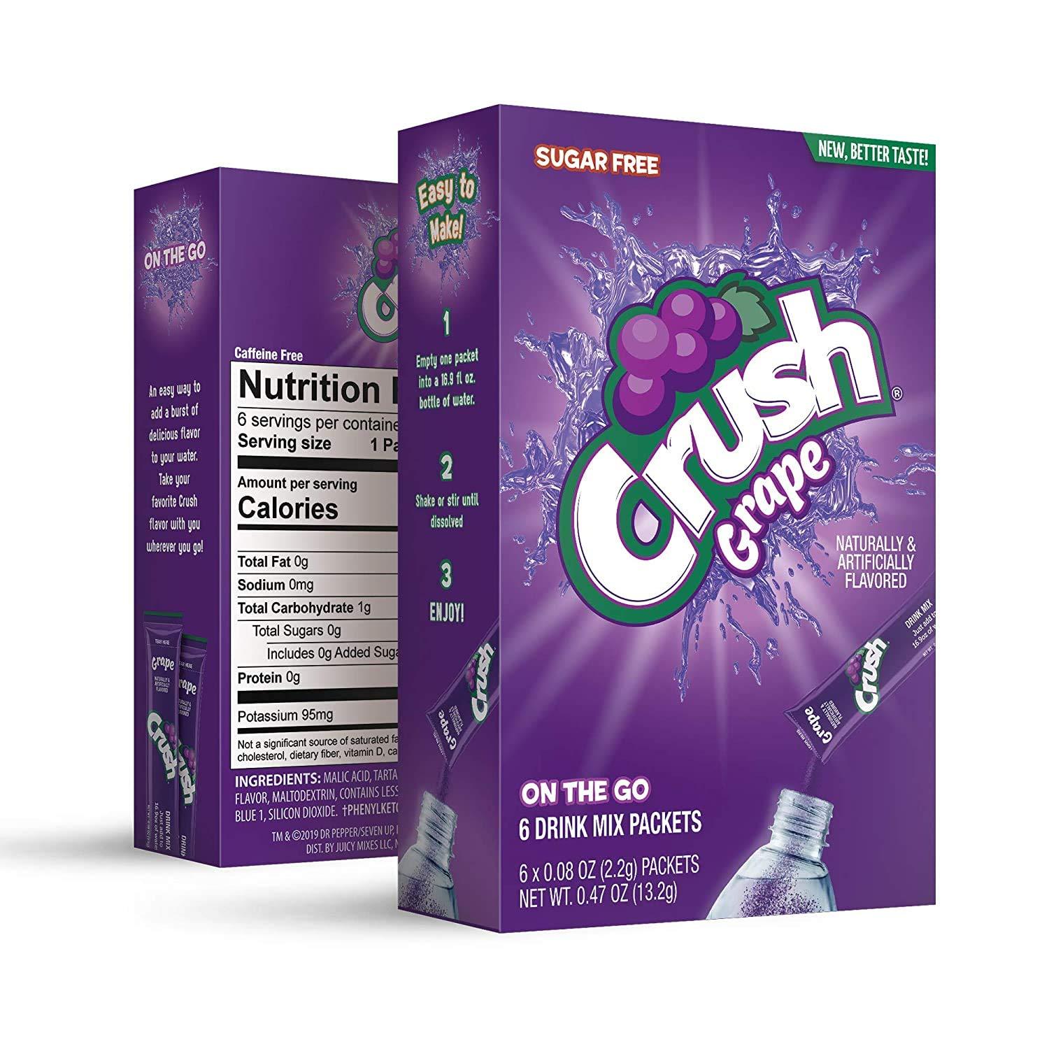 Crush Powder Drink Mix Sugar Free & Delicious (Classic Variety, 30