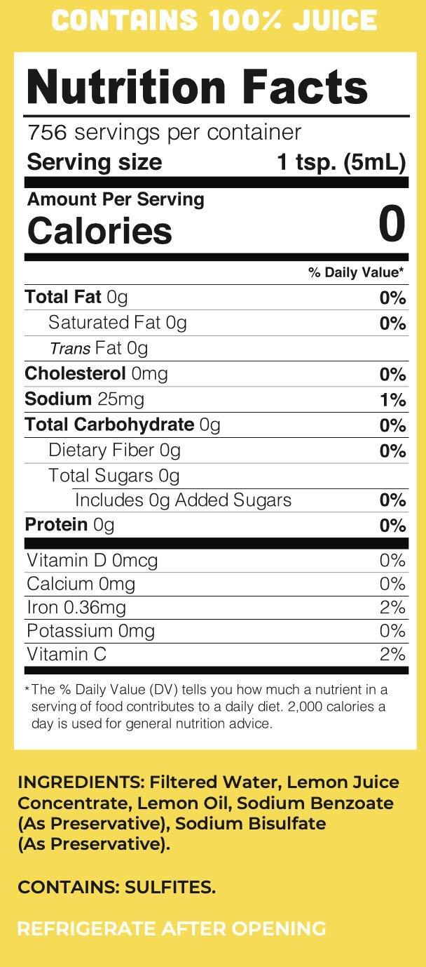 Lucy's Family Owned Lemon Juice, 1 Gallon (128oz.)