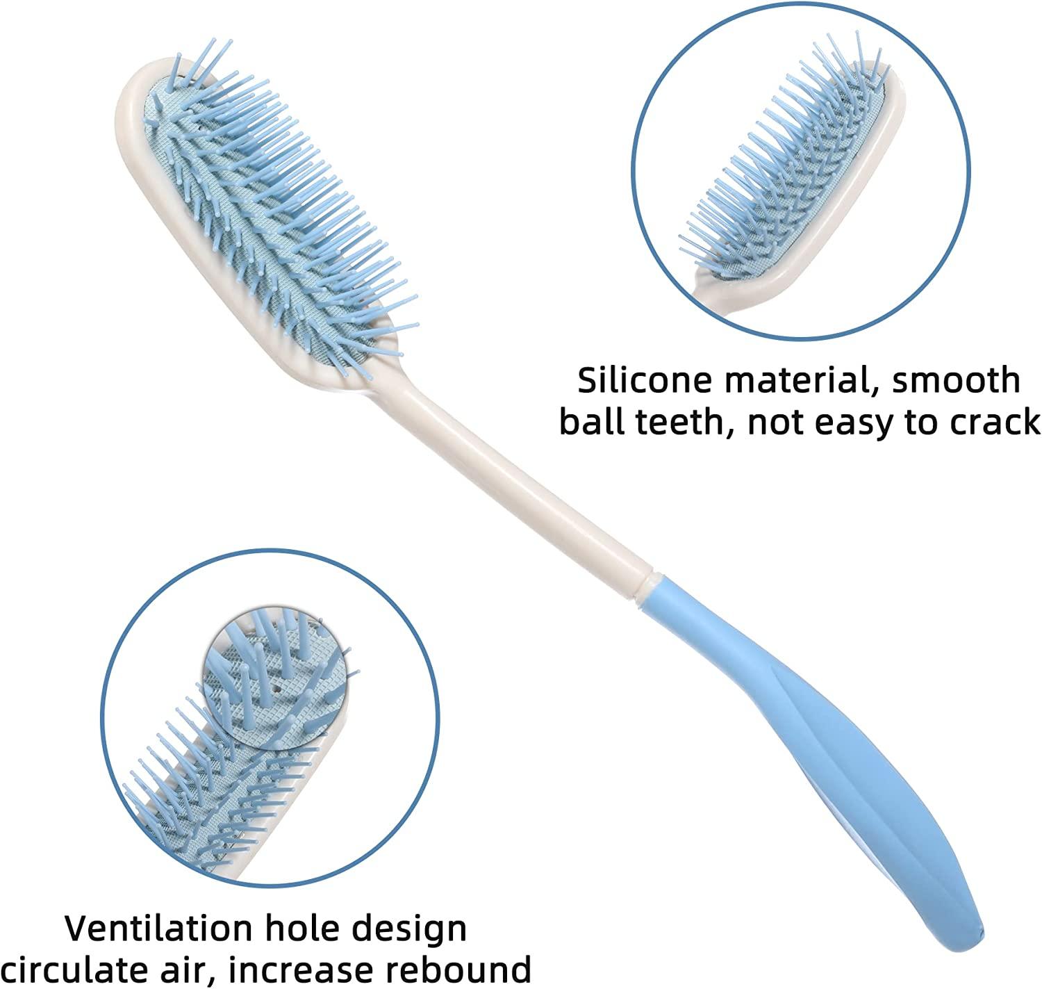 Long Reach Handled Comb and Hair Brush Set Applicable to elderly and