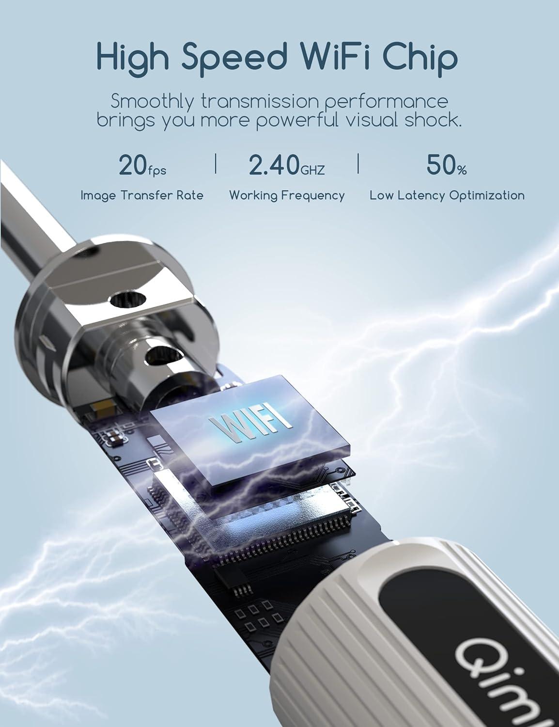 Qimic Ear Wax Remover 1080P FHD Wireless Ear Wax Removal Kit WiFi Ear