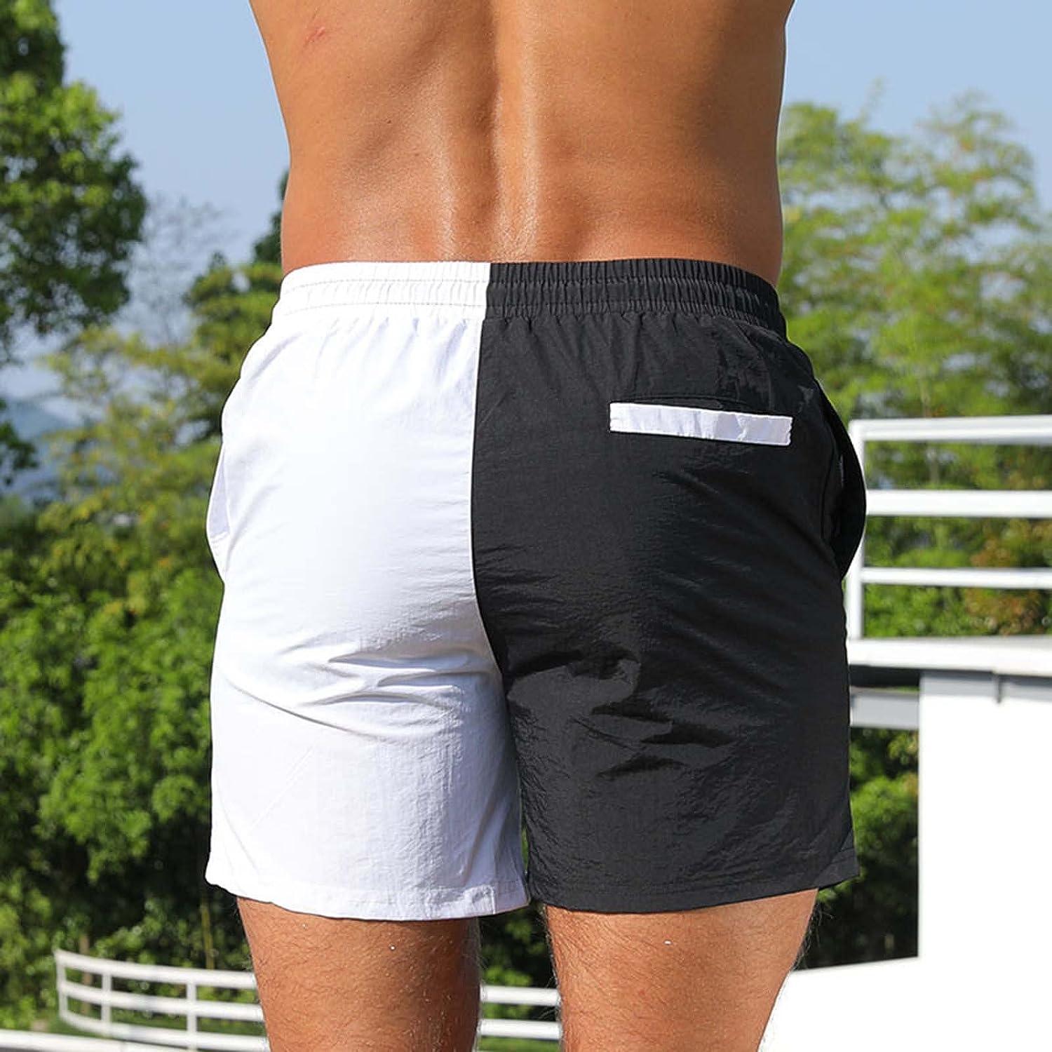 Mens See Through Drawstring Boxer Shorts Casual Shorts Breathable Trunks  Panties