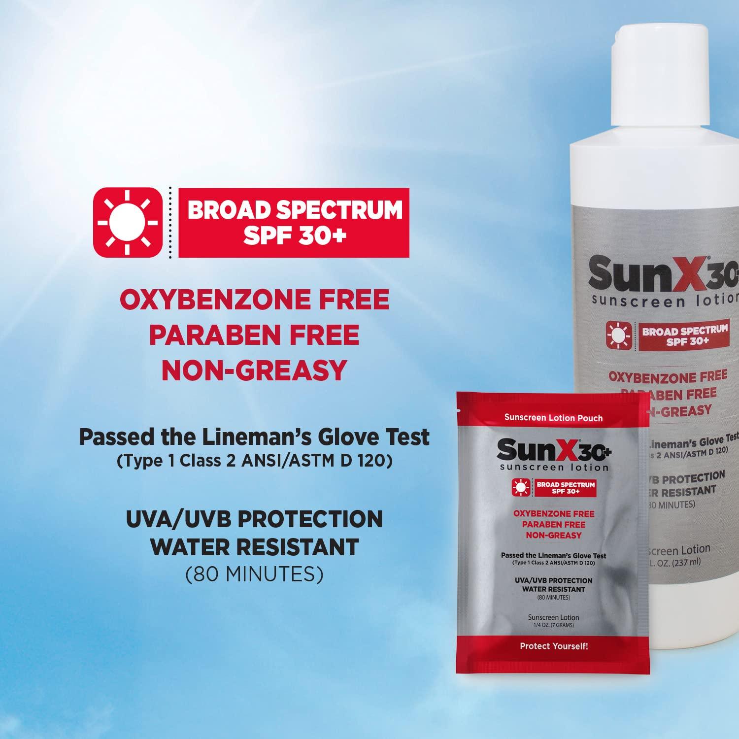 Sunx30+Sunscreen Lotion Packets 100Count Dispenser Box