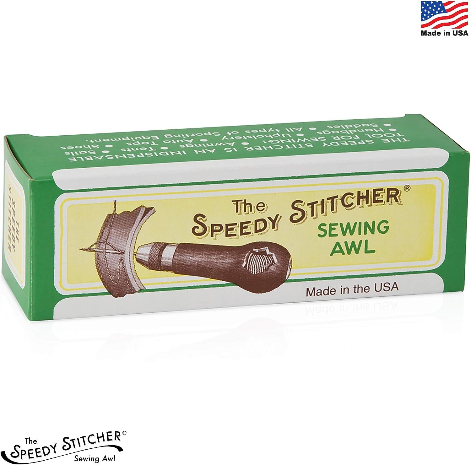 Speedy Stitcher Sewing Awl for sewing or repairing leatherwork, crafts, and  sports equipment.