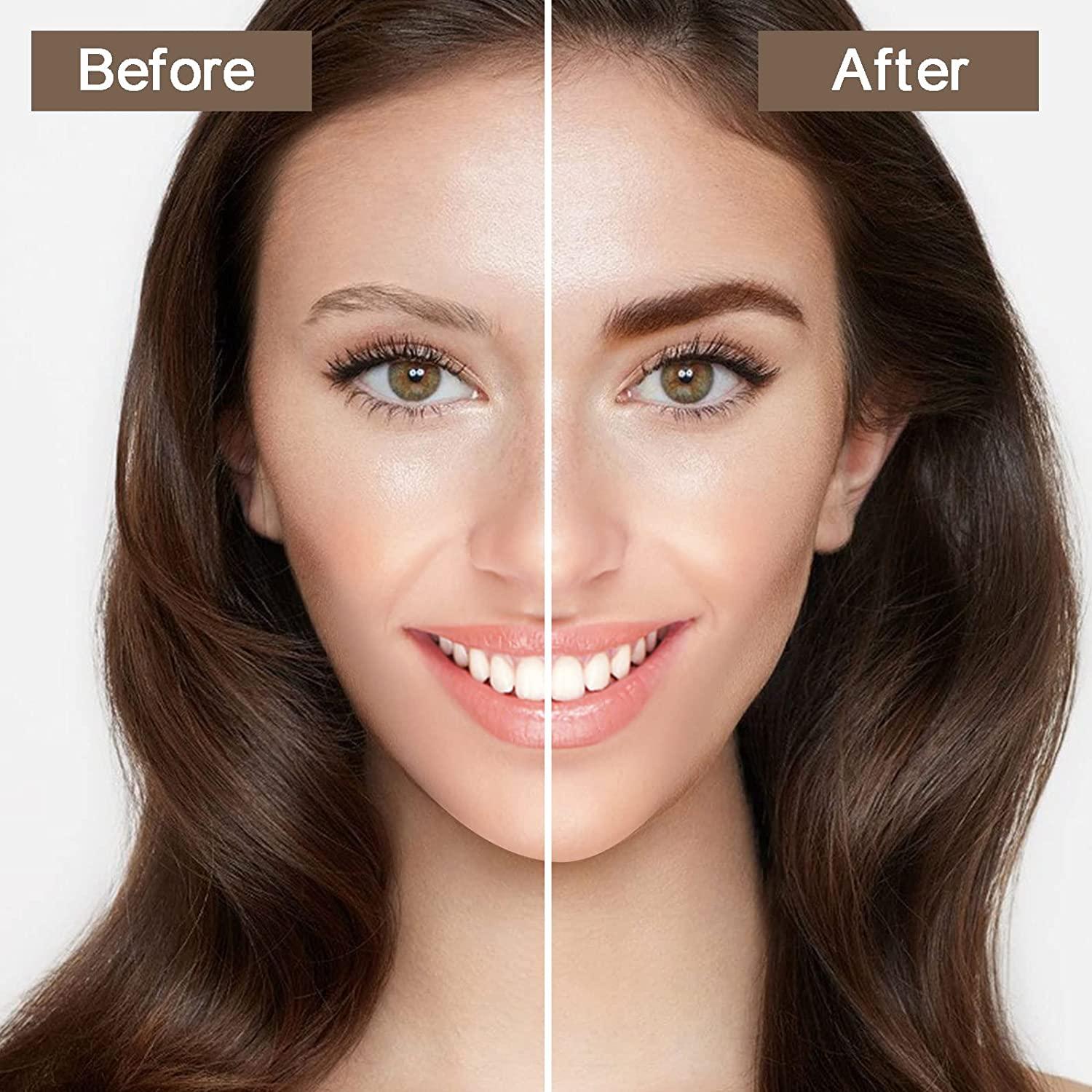 Perfect Brow Stamp Stencil Kit Longlasting Waterproof Medium Brown