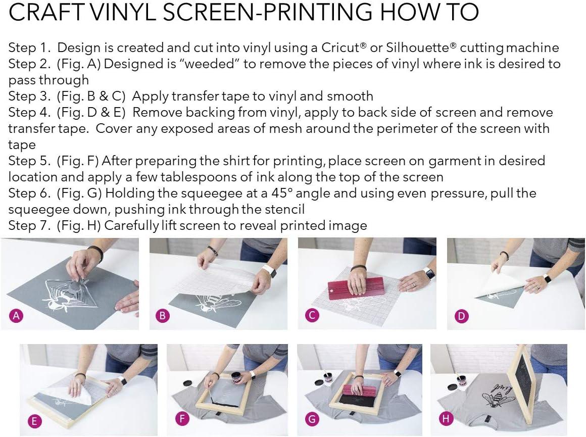 Speedball Beginner Screen Printing Craft Vinyl Kit Use with Cutting Machine  to Easily Print Custom T-Shirts and Home Decor