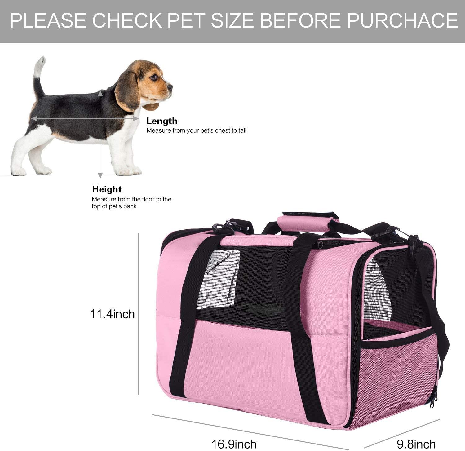 NAT Dog Carrier Cat Carrier Pet Carrier, Airline Approved Dog