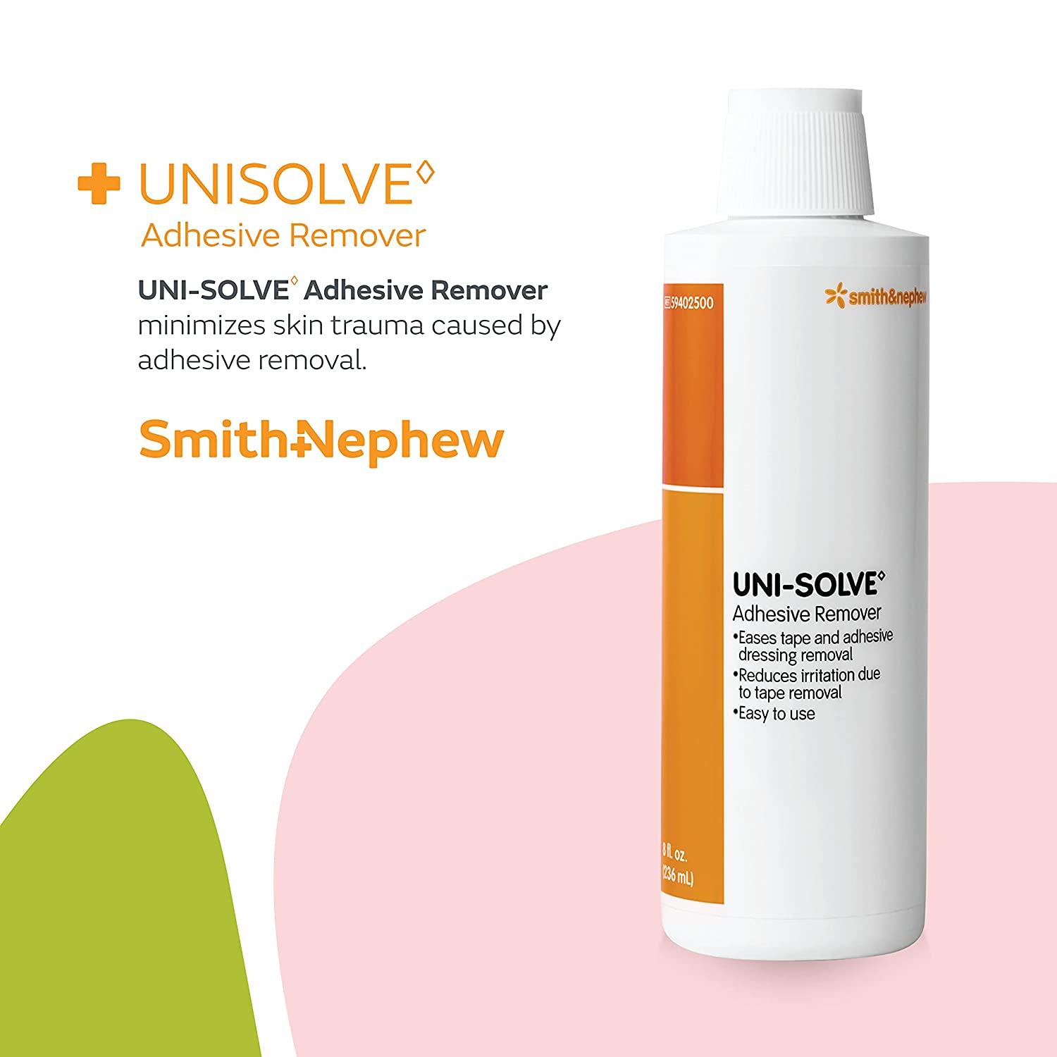 Smith & Nephew UNI-SOLVE Adhesive Remover, Medical Adhesive Remover for  Medical Tape and Adhesive Appliances, 8-Ounce Bottle
