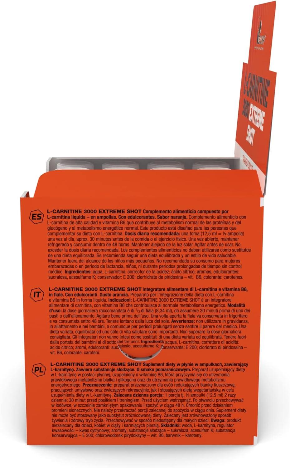 Olimp Orange 25ml L-Carnitine Forte 3000 Extreme Shot - Pack of 20 Shots |  Buy Now with Express International Delivery | GoSupps.com