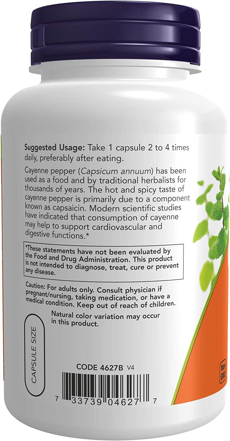 NOW Supplements, Cayenne (Capsicum annuum) 500 mg, Herbal Support, 250
