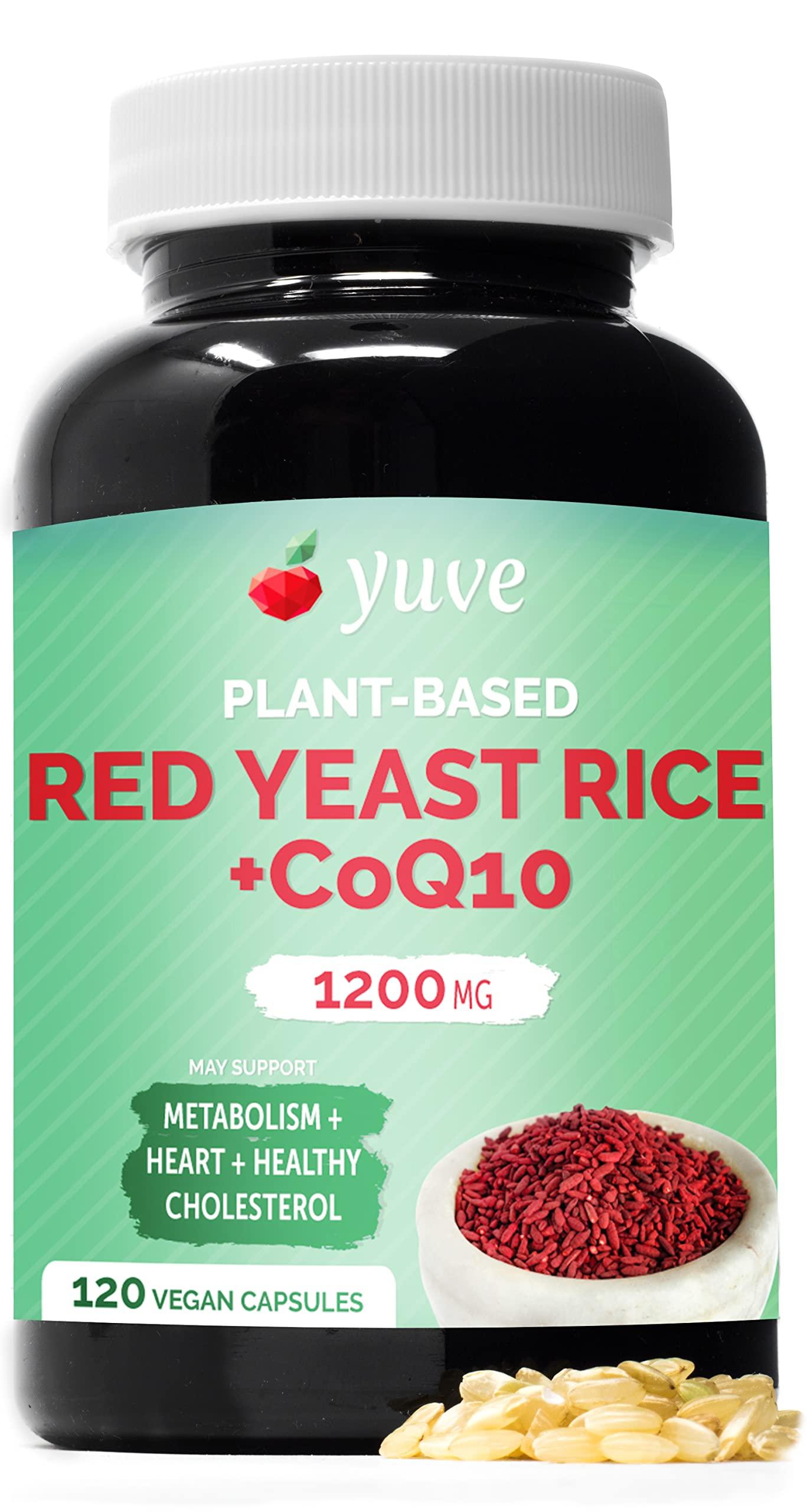 Red Yeast Rice 1200mg Capsules with CoQ10 for Cardiovascular Health