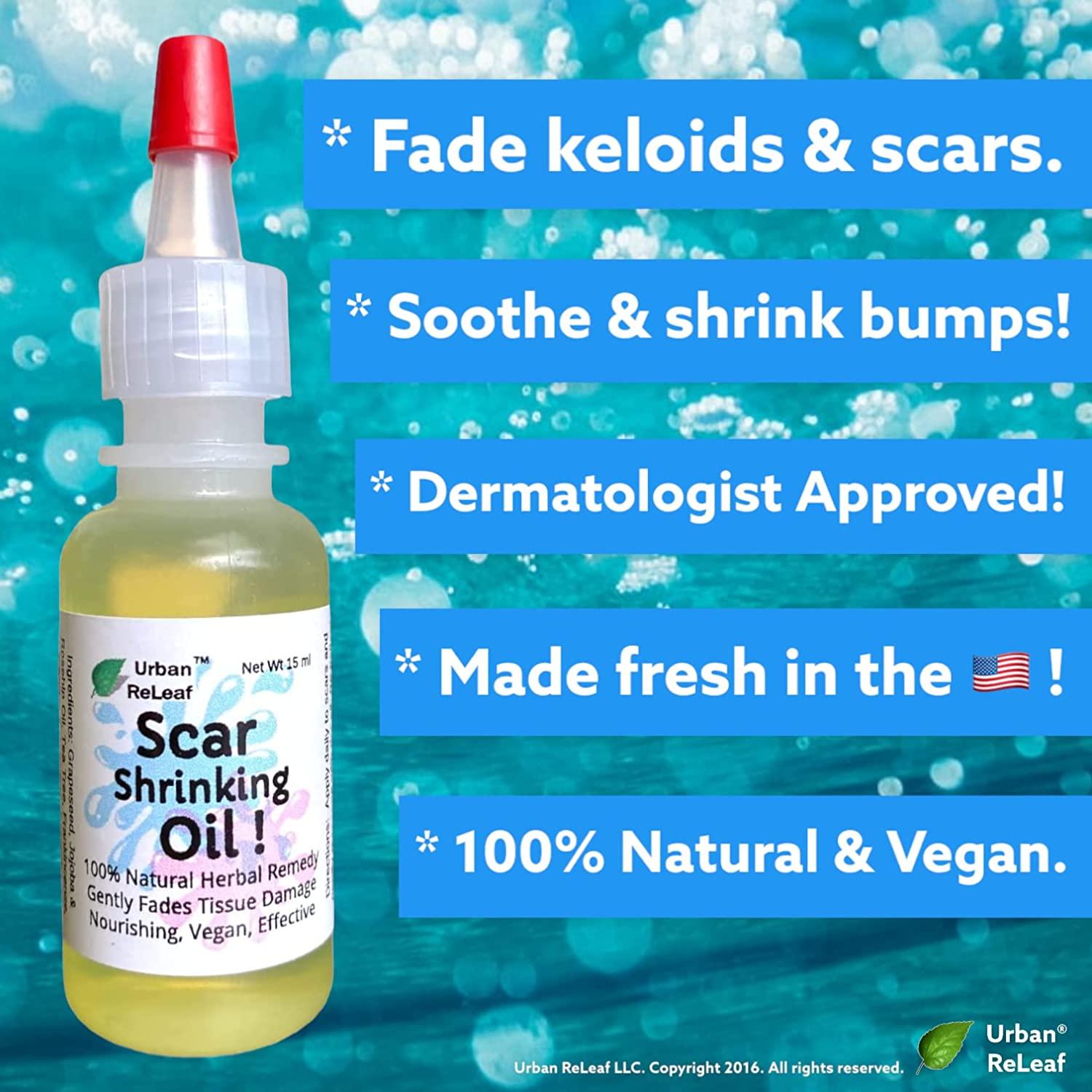 Urban ReLeaf Scar Shrinking Oil ! Gently Fades Tissue Damage, Nourishing Vegan Effective. Helps