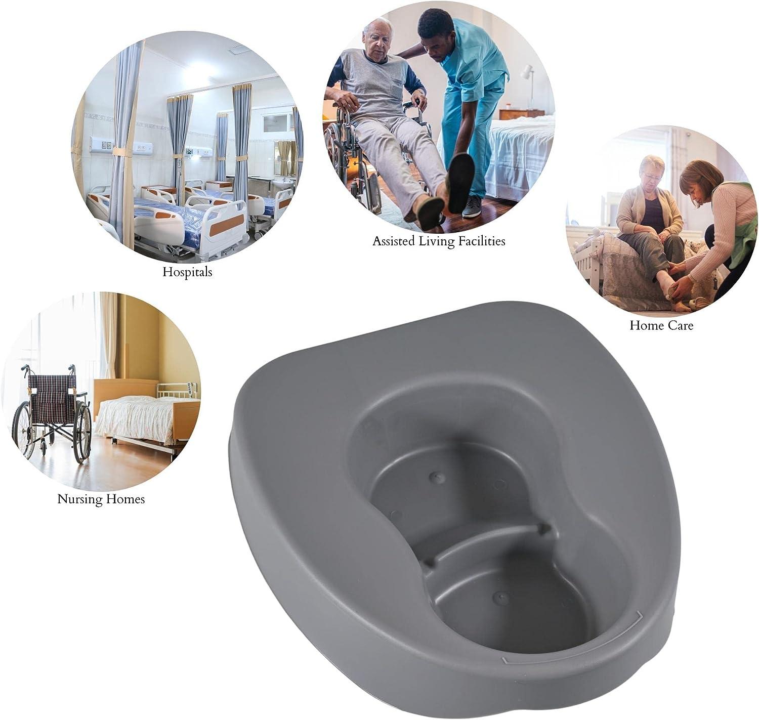 Large Bariatric Bedpan Wide Contoured Stackable Pan Portable & Easy