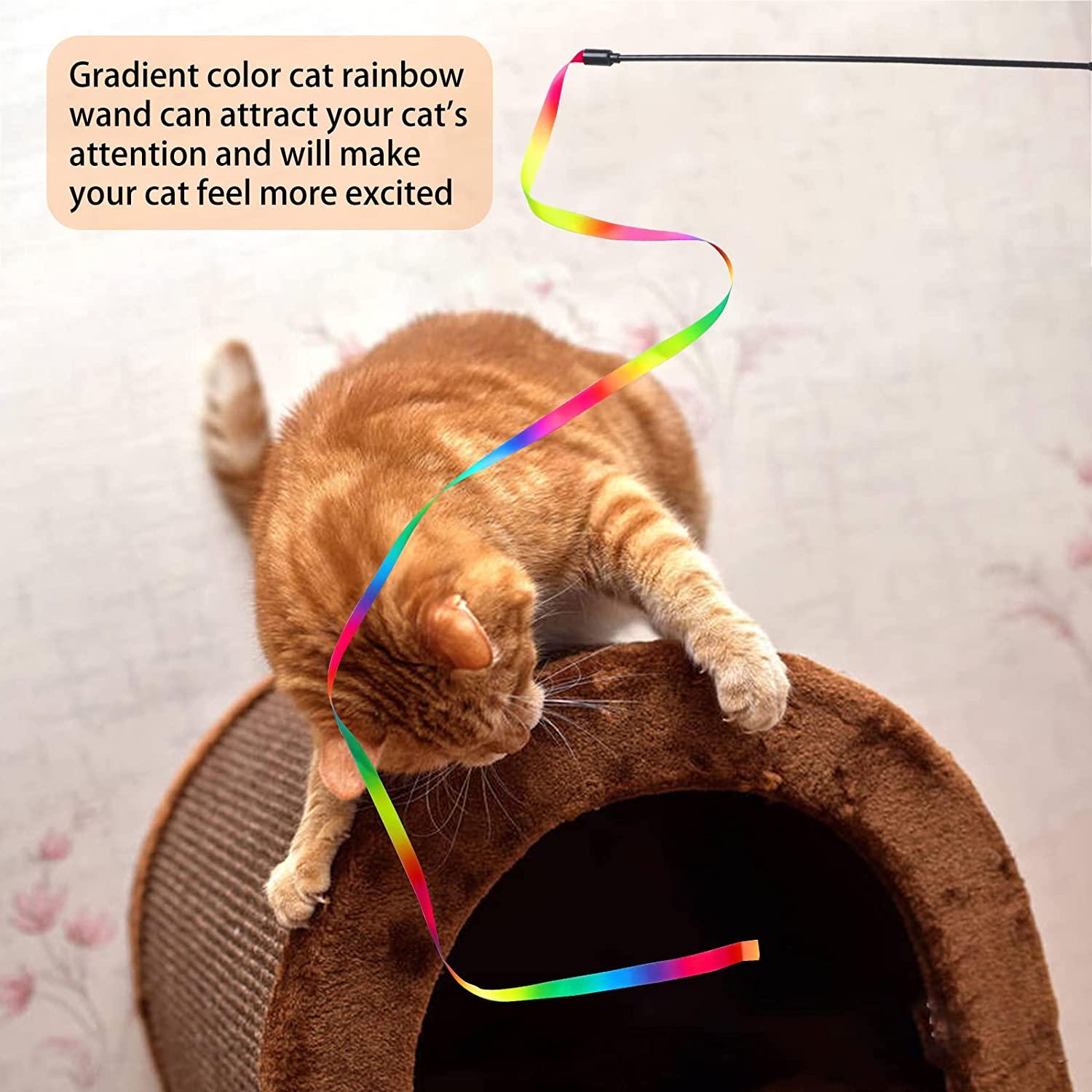 3pcs Cat Wand Interactive Cat Toys For Indoor Colourful Cat 3pcs Cat Wand Interactive Cat Toys For Indoor Colourful Cat