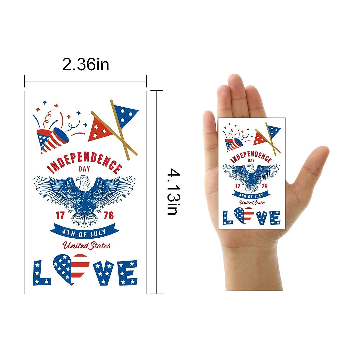 Amazon.com : 4th of July Patriotic Temporary Tattoos for Adults Kids 100  Styles American Flag Tattoos for Independence Day, Memorial Day, Labor Day  Party Supplies : Beauty & Personal Care
