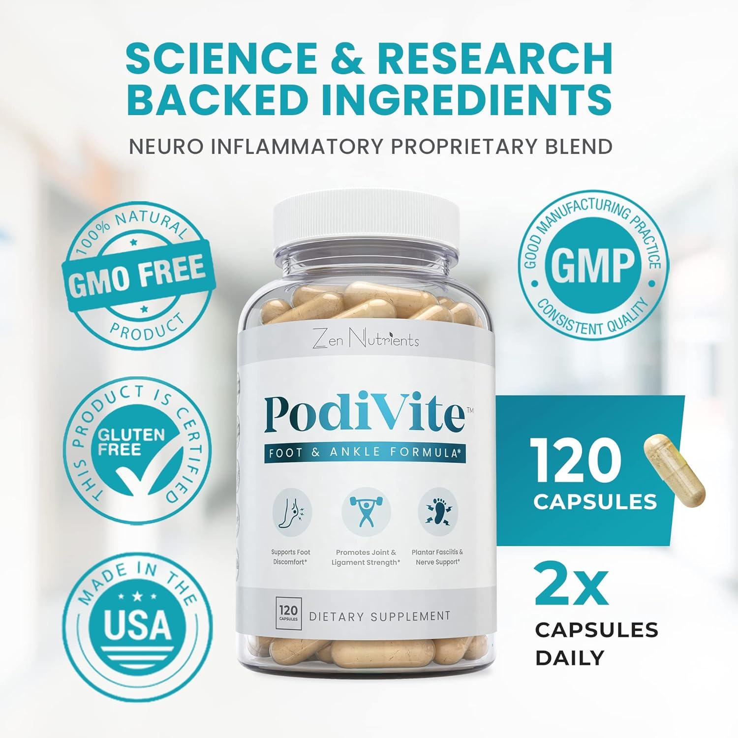 Zen Nutrients PodiVite Plantar Fasciitis Relief & Nerve Function