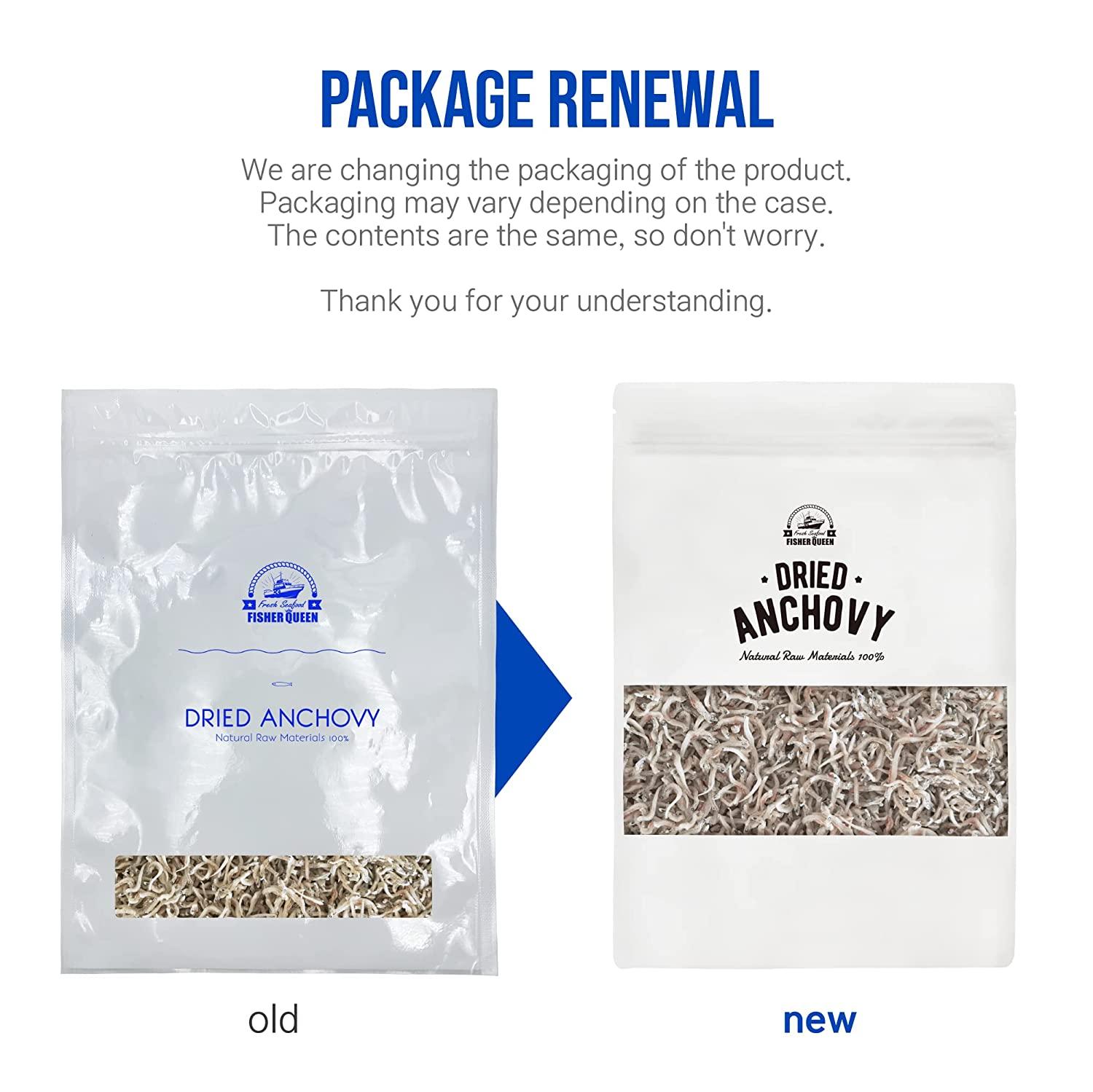 Fisher Queen high quality Korean Dried Anchovy for Stirfry Rich In Calcium 8oz(227g) Small Size