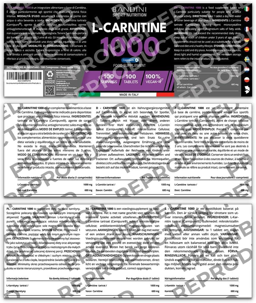 l carnitine dosis L-CARNITINE 500 mg main image 1