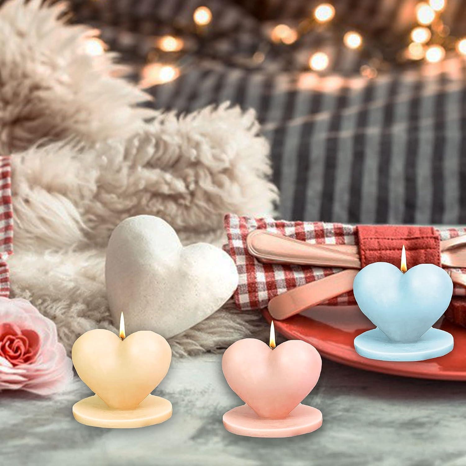 Heart Shaped Candle Molds for Candle Making 3D Love Heart with