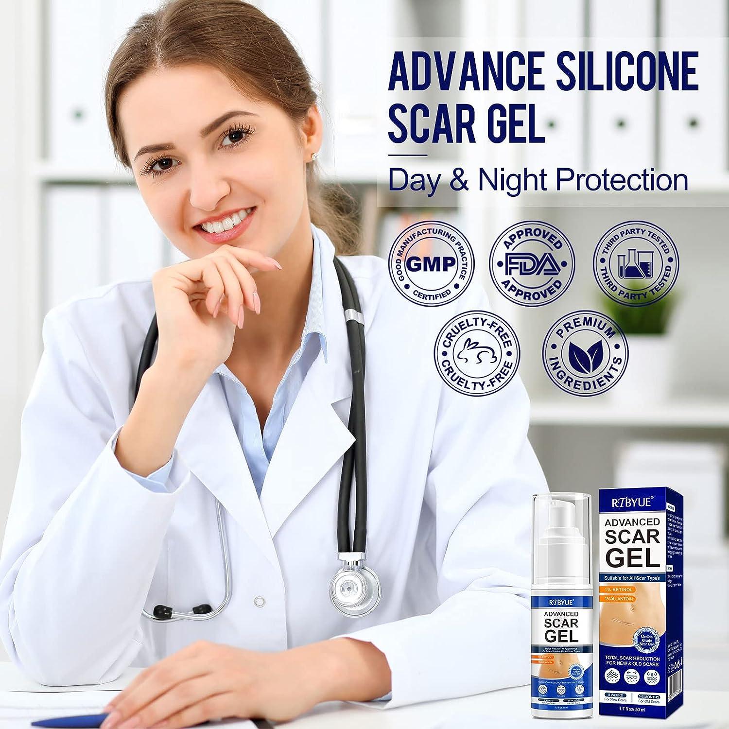 Advanced Medical-Grade Silicone Gel + Vitamin E for All Scar Types