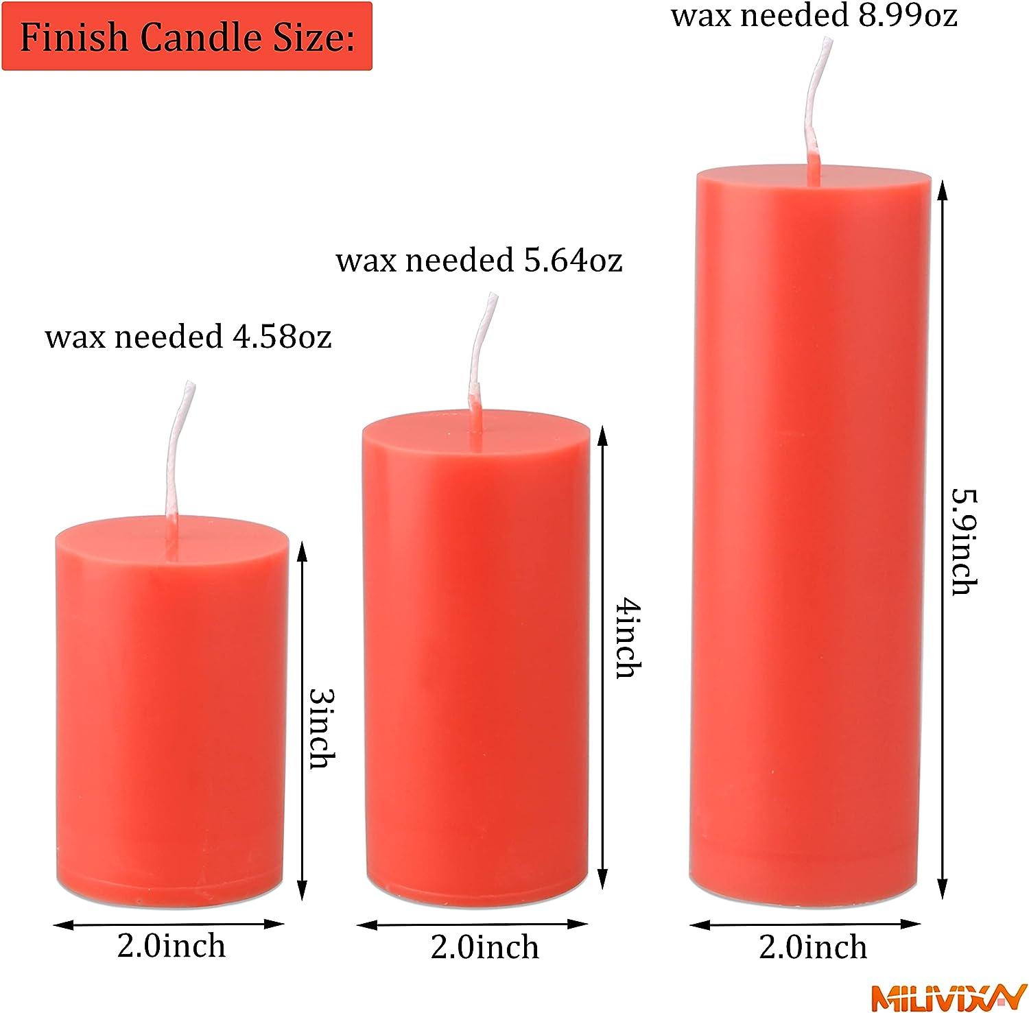 MILIVIXAY 4PCS Pillar Candle Molds for Candle Making 