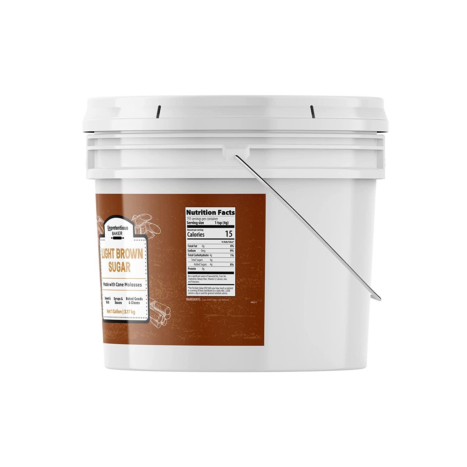 Light Brown Sugar By Unpretentious Baker, 1 Gallon, Made With Cane