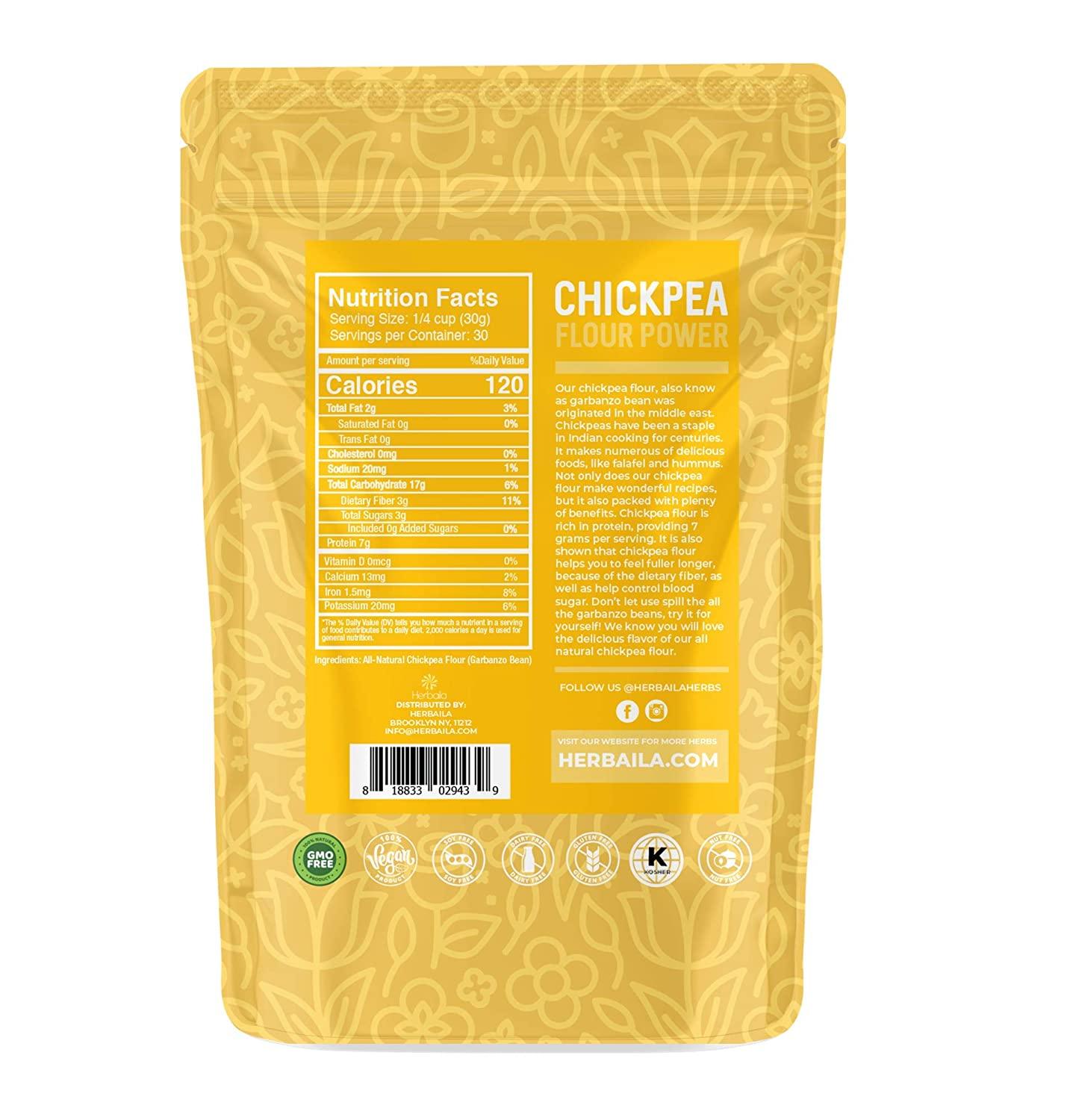 Chickpea Flour 2lbs / 32oz, Stone Ground Chickpea / Garbanzo bean Flour