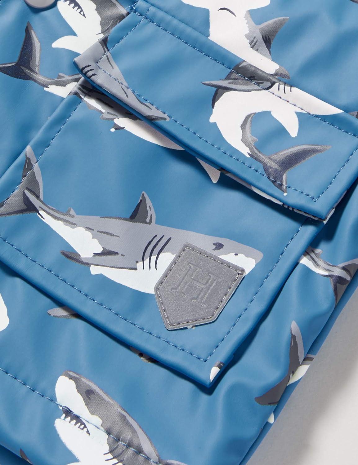 Hatley Girls' Printed Raincoat 24 Months Deep-Sea Sharks