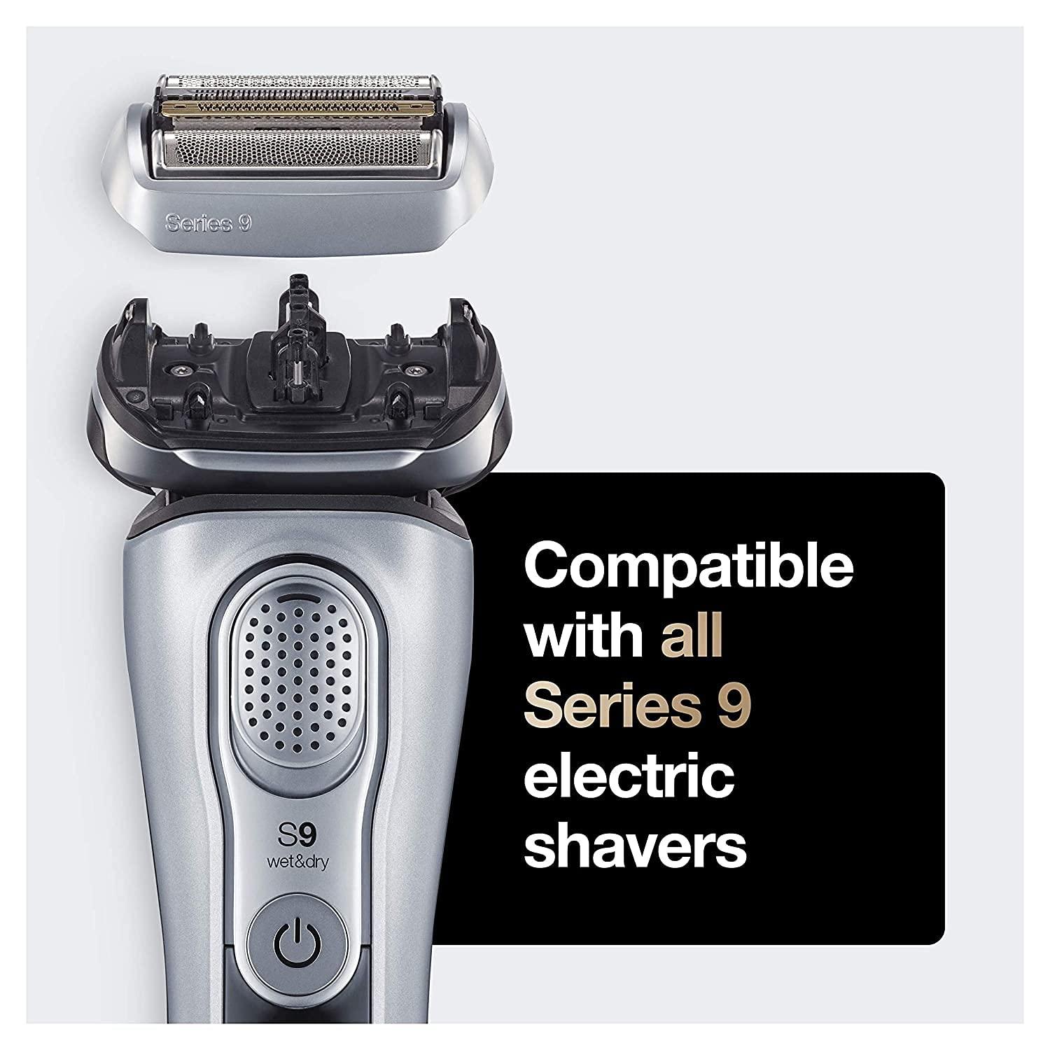 Braun Electric Shaver Head Replacement Part 94M Silver, Compatible with Series  9 Pro and Series 9 Electric Razors for Men : : Health & Personal  Care