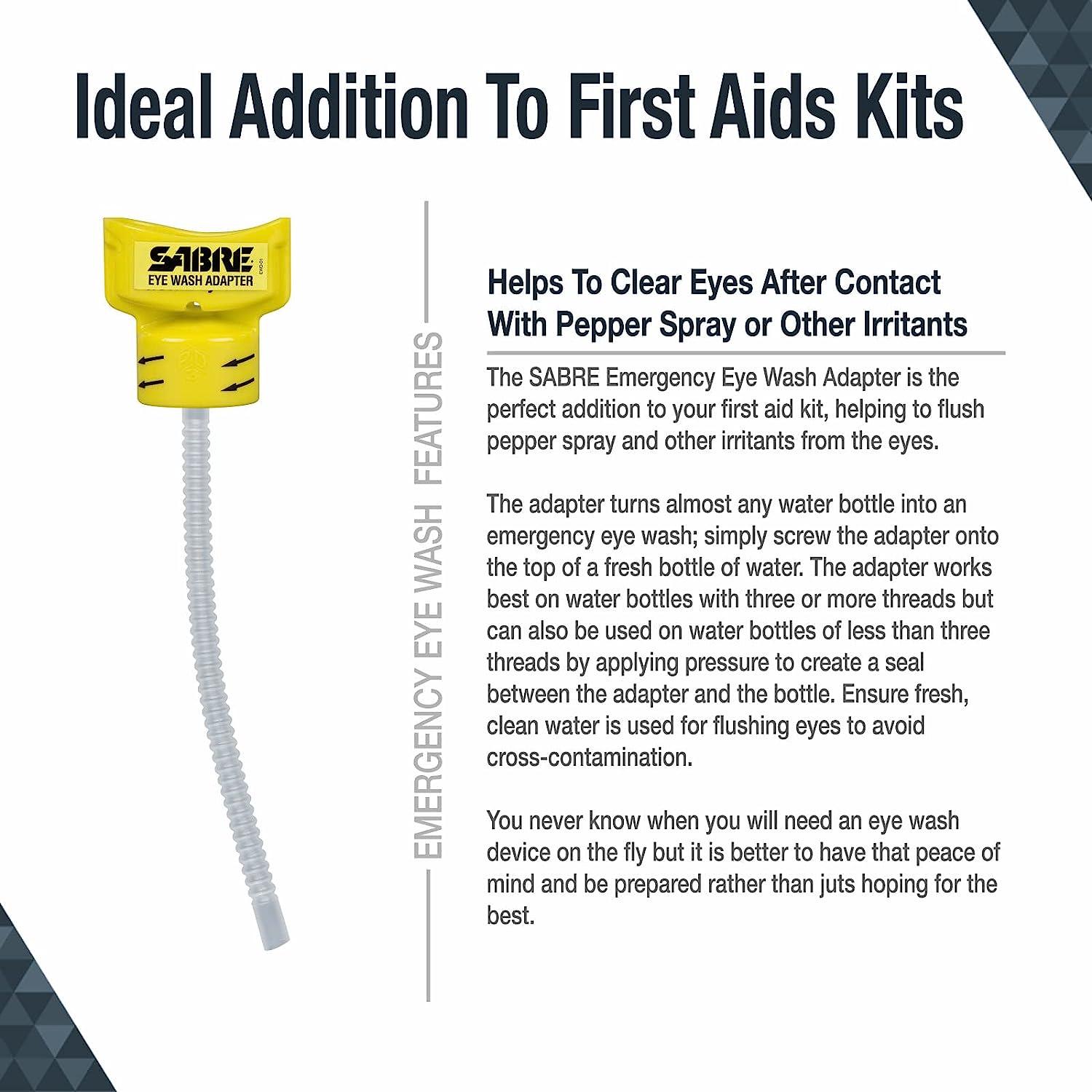SABRE Eye Wash Adapter Water Bottle Eye Wash Device Flushes