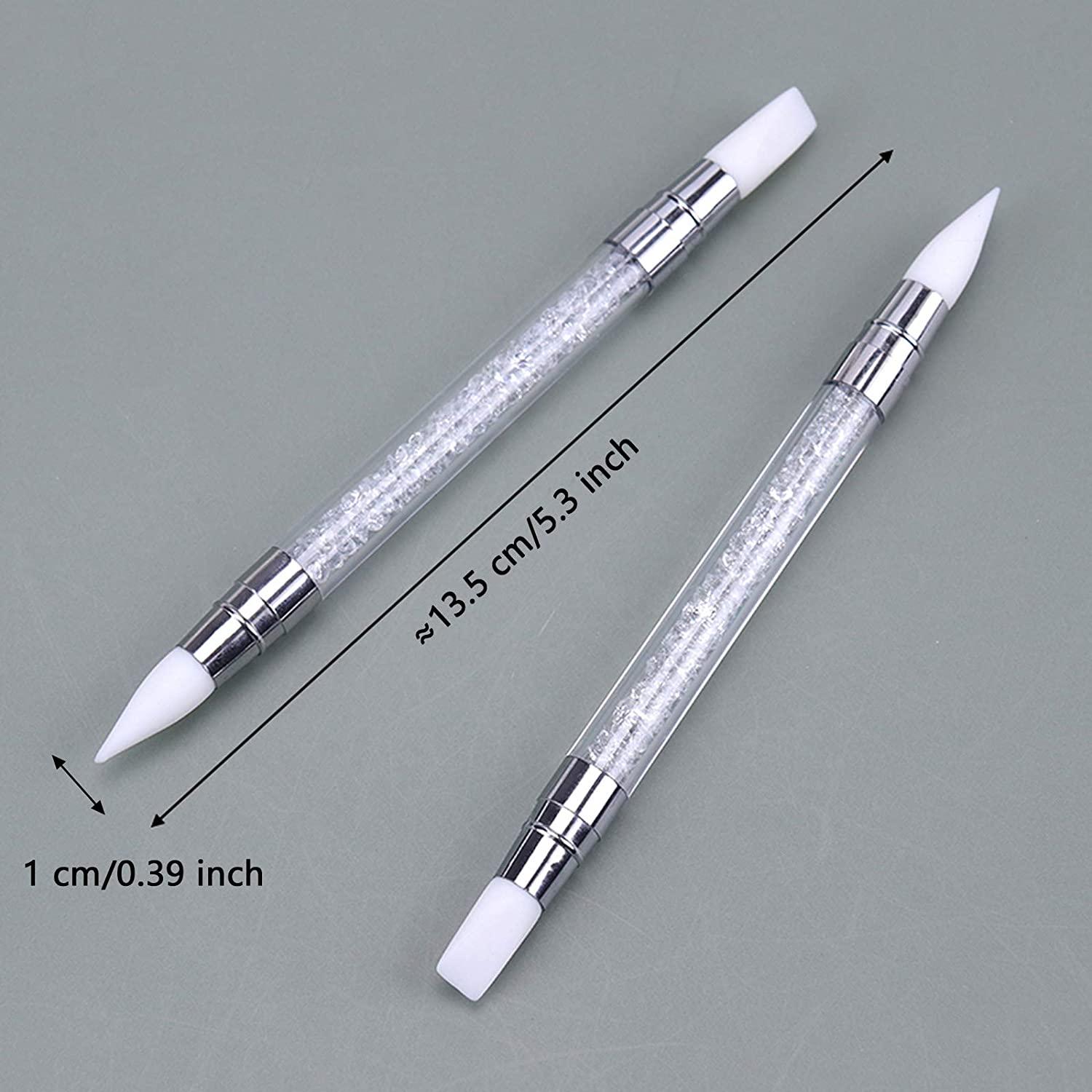 Nail Art Silicone Pen Acrylic Double Head Silicone Pen Embossing Hollow  Engraving Tool Pen - AliExpress
