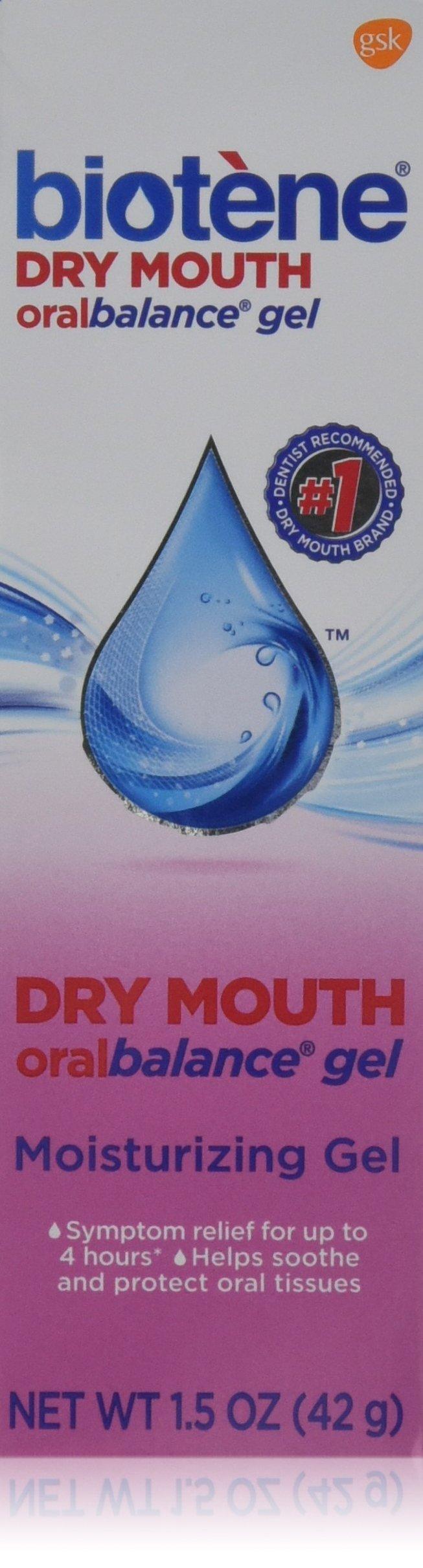 Biotene Oralbalance Dry Mouth Moisturizer Gel 1.50 oz Pack of 5