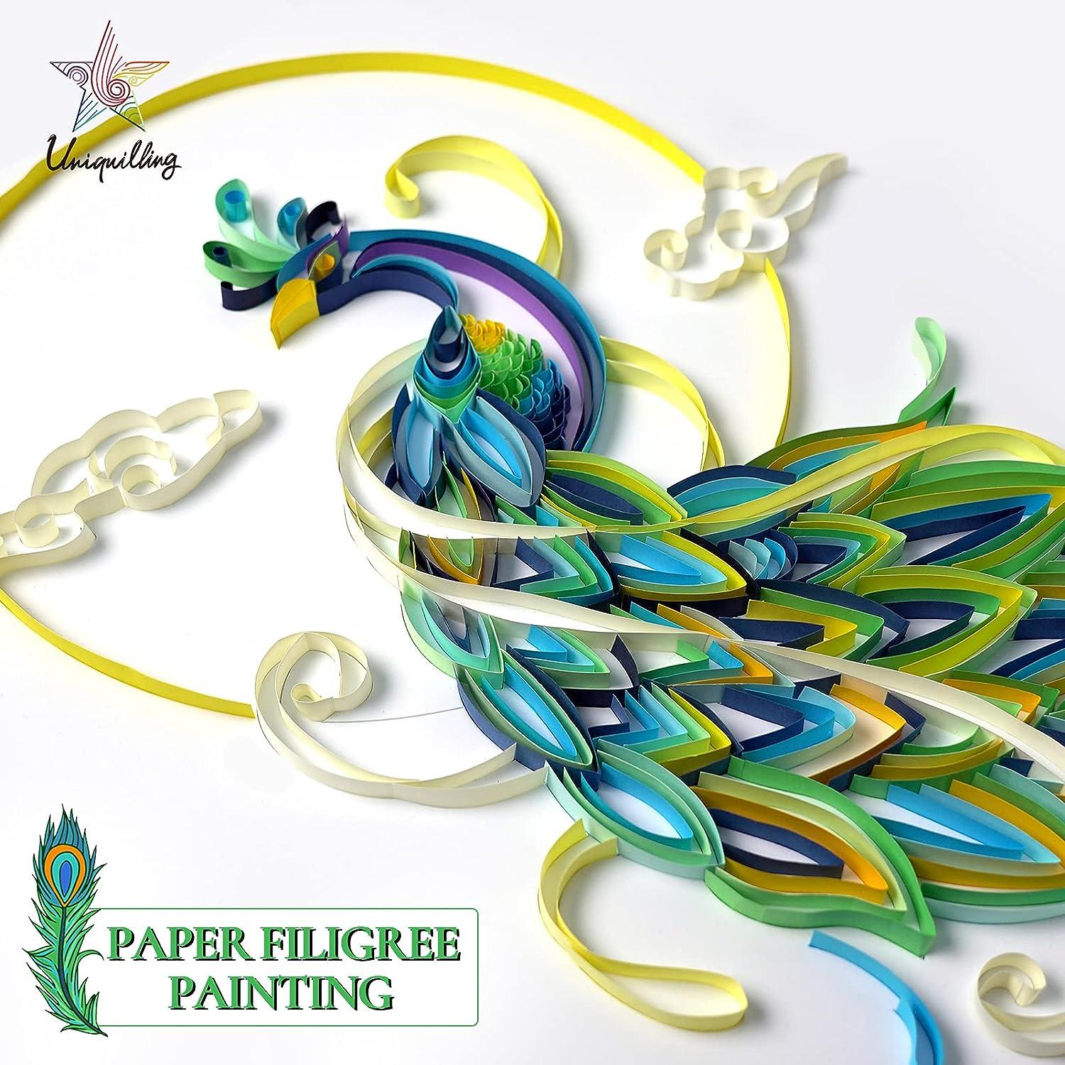 Uniquilling Quilling Kit Paper Filigree Painting Kit for Adults