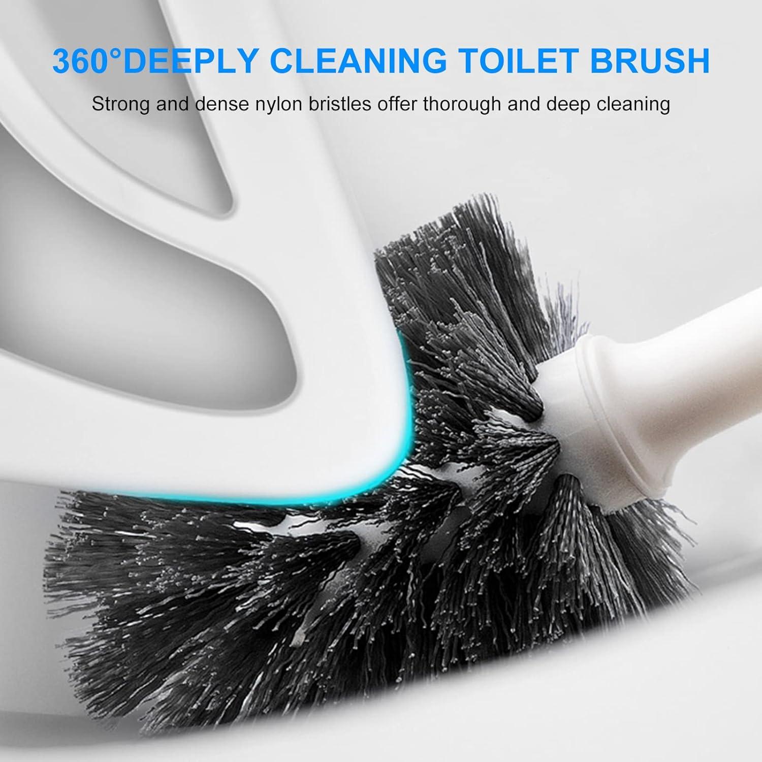  SetSail Toilet Brush, Toilet Bowl Brush and Holder Compact Size Toilet  Brushes for Bathroom with 304 Stainless Steel Handle Toilet Cleaner Brush  with Durable Scrubbing Bristles, Splash-Proof : Home & Kitchen