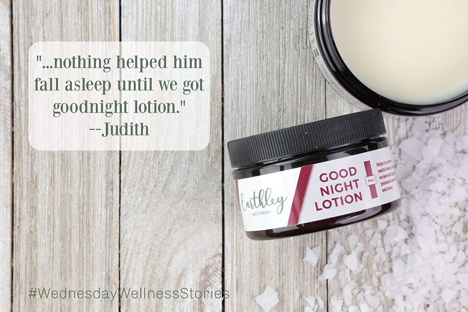 Earthley Good Night Lotion Magnesium, Apricot Oil, Shea Butter, Lavender Essential Oil Vegan