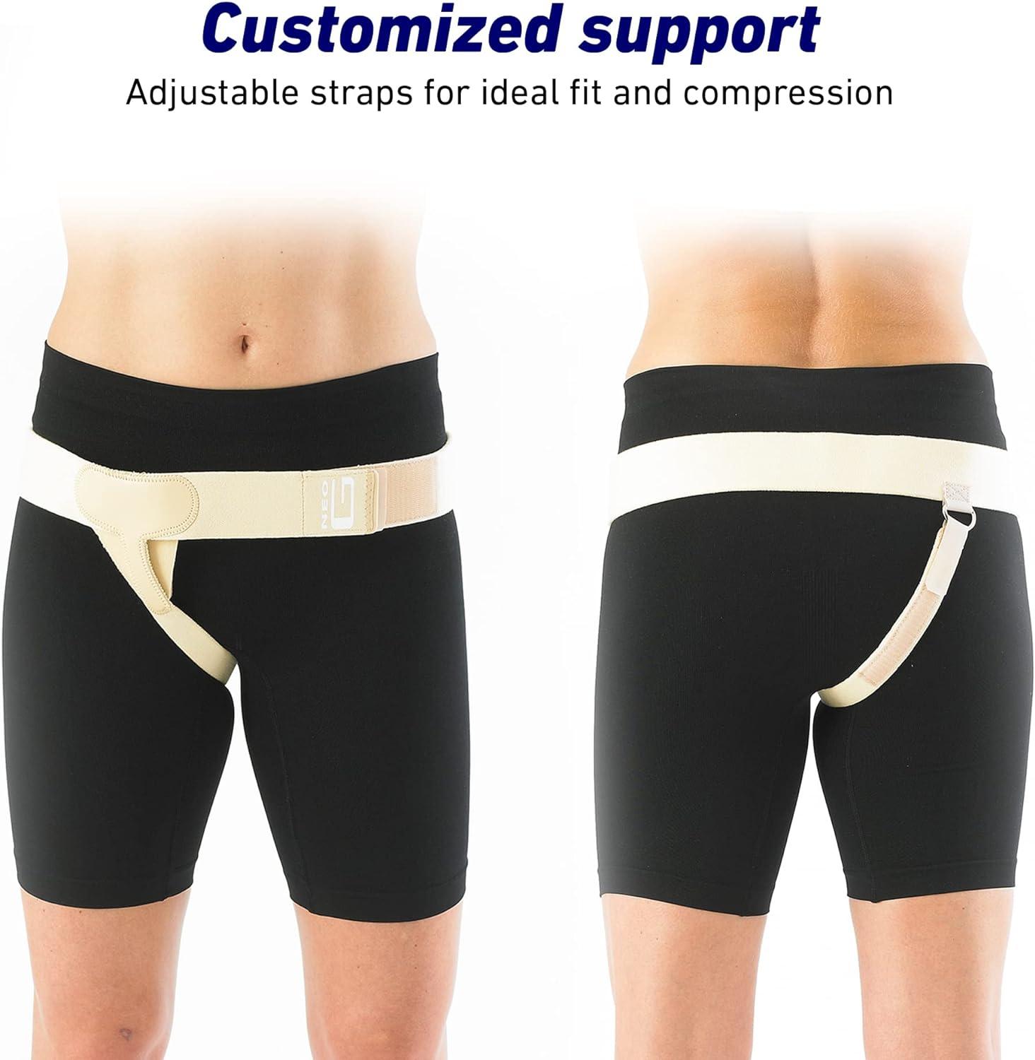 Neo-G Lower Hernia Support for Men and Women - Inguinal Hernia Support - Hernia  Belt Reduces Symptoms of Overstrain & Exertion - Truss for Hernia  Breathable & Adjustable - M - Right