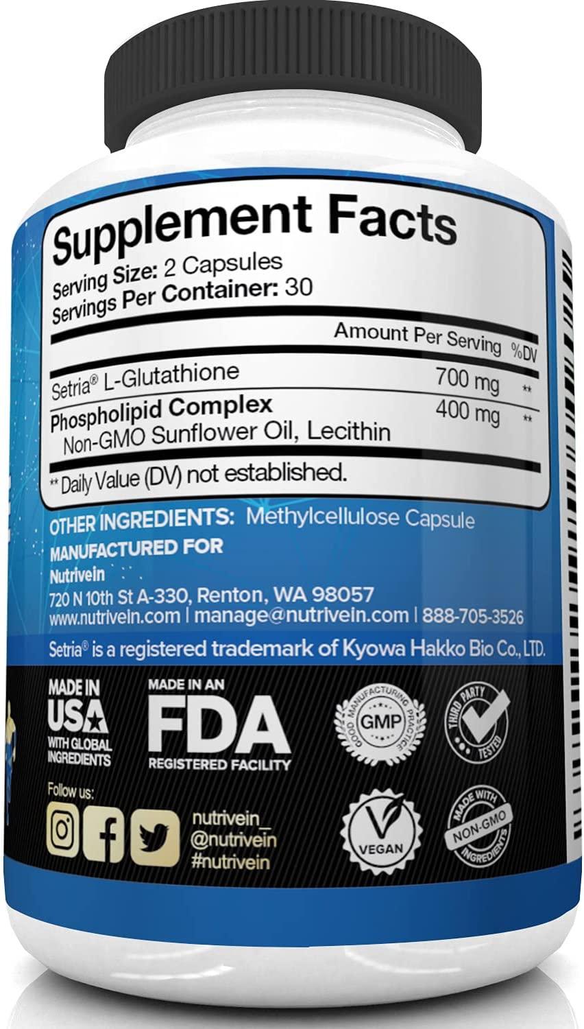 nutrivein liposomal glutathione Fight Oxidative Stress with Liposomal Glutathione Supplement main image 0