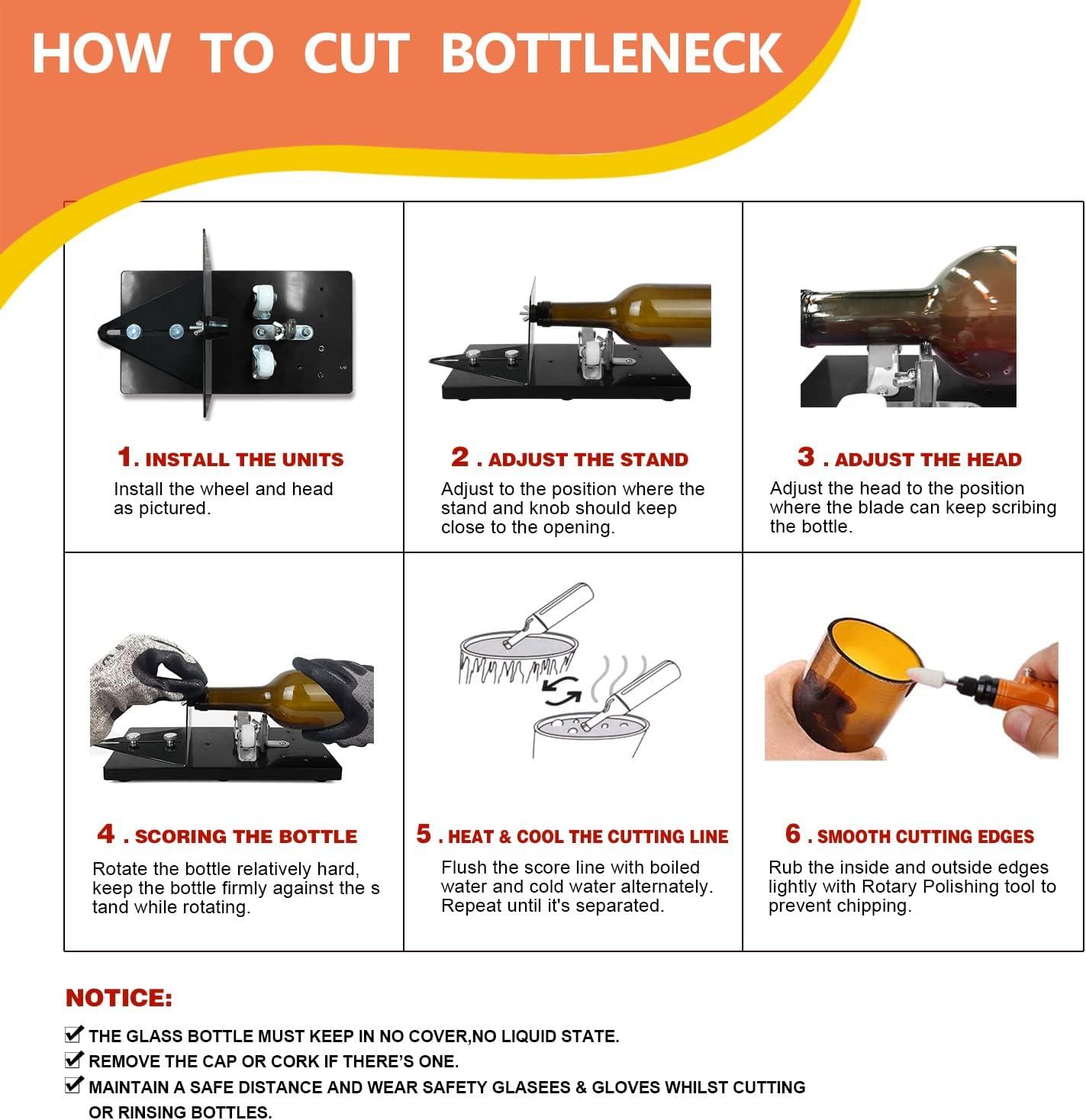 Bottle Cutter Genround Upgrade 2.1 Glass Bottle Cutter Machine for