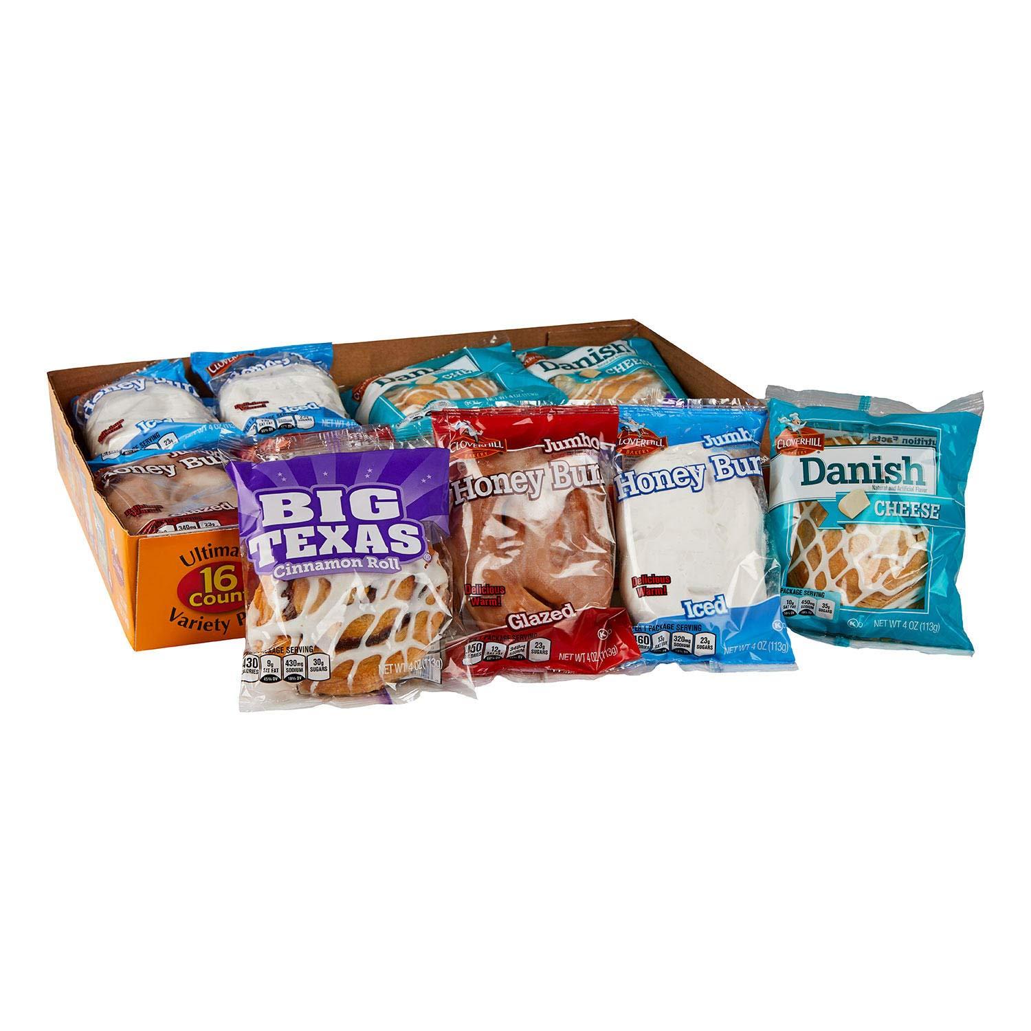 Cloverhill Bakery Ultimate Danish and Honey Bun Variety Pack by Cloverhill