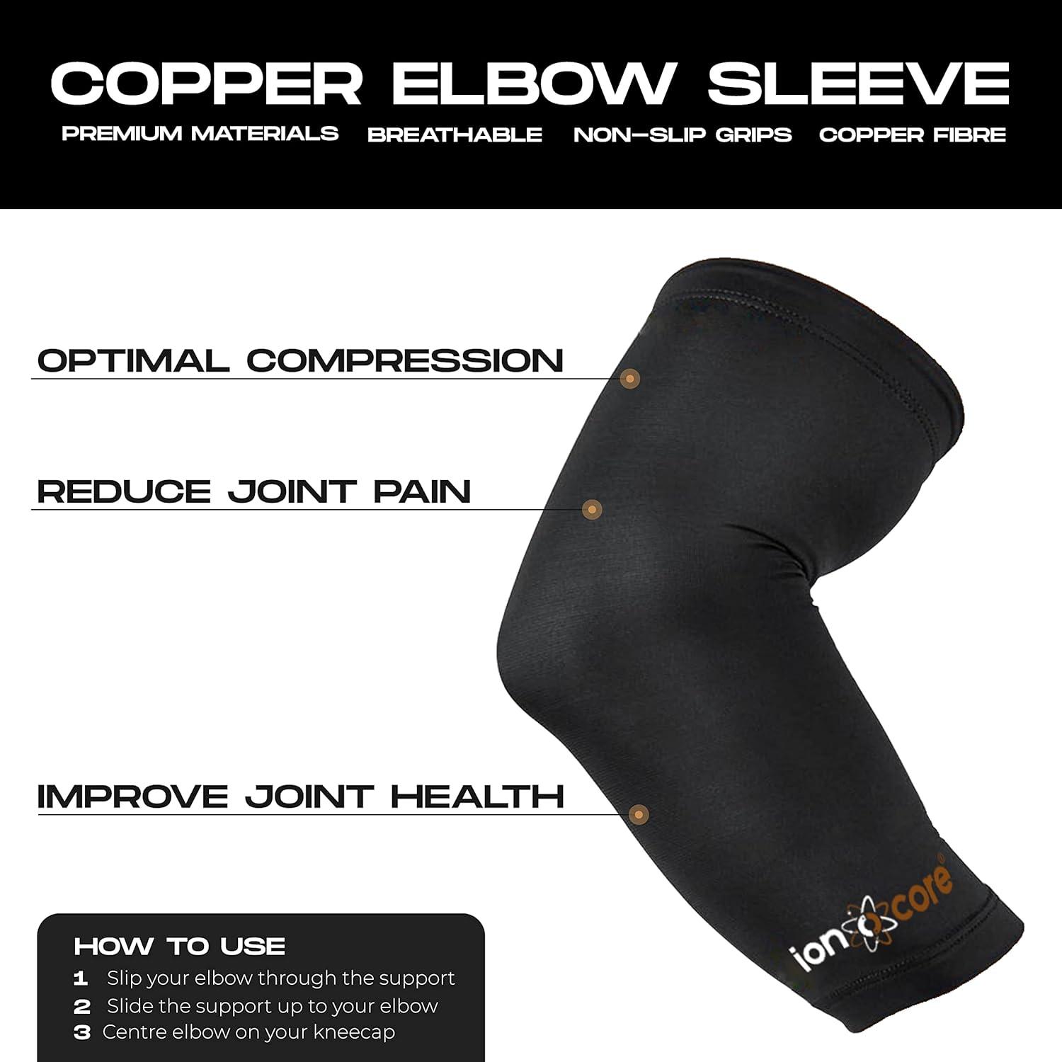 Lusenone Copper Elbow Support For Men/Women-Best Tennis Elbow Brace Compression Sleeves Support For Tennis Elbow Golfers Elbow Tendonitis Weightlifting Gym Arthritis Pain Relief I.1617250008 - View #8