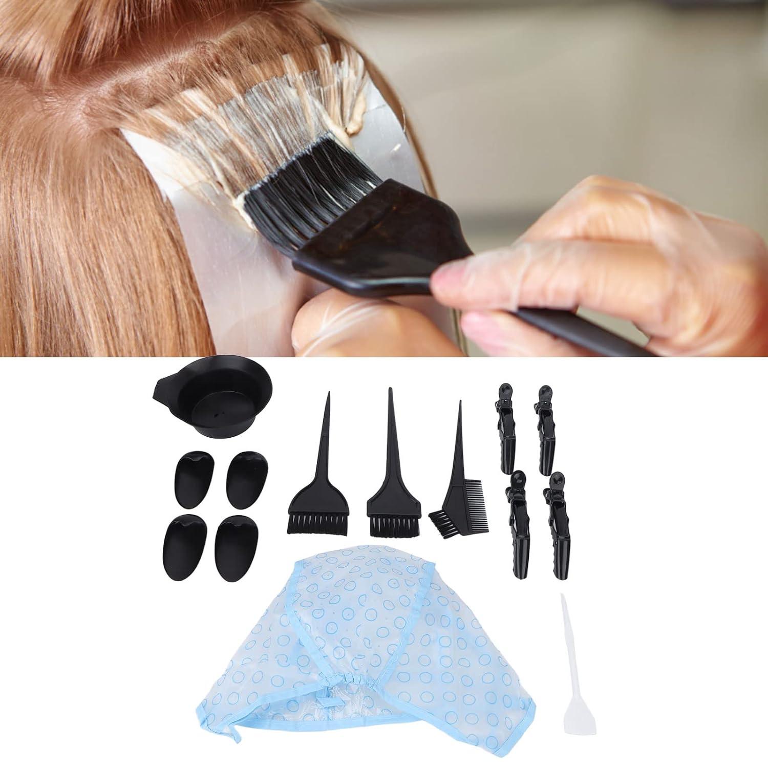 14-teiliges Haarfärbe-Set Für Salon & Zuhause – Mit Färbehut, Pinseln, Schale & Ohrenschützern