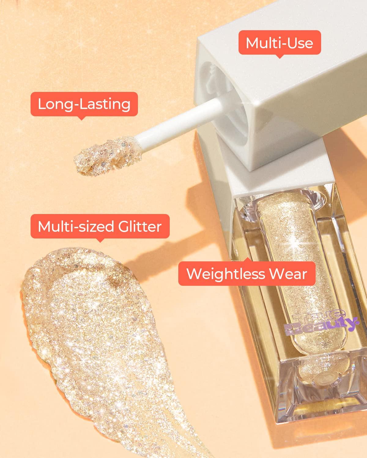 Webtoon True Beauty, Liquid Glitter Eyeshadow Highlighter Makeup
